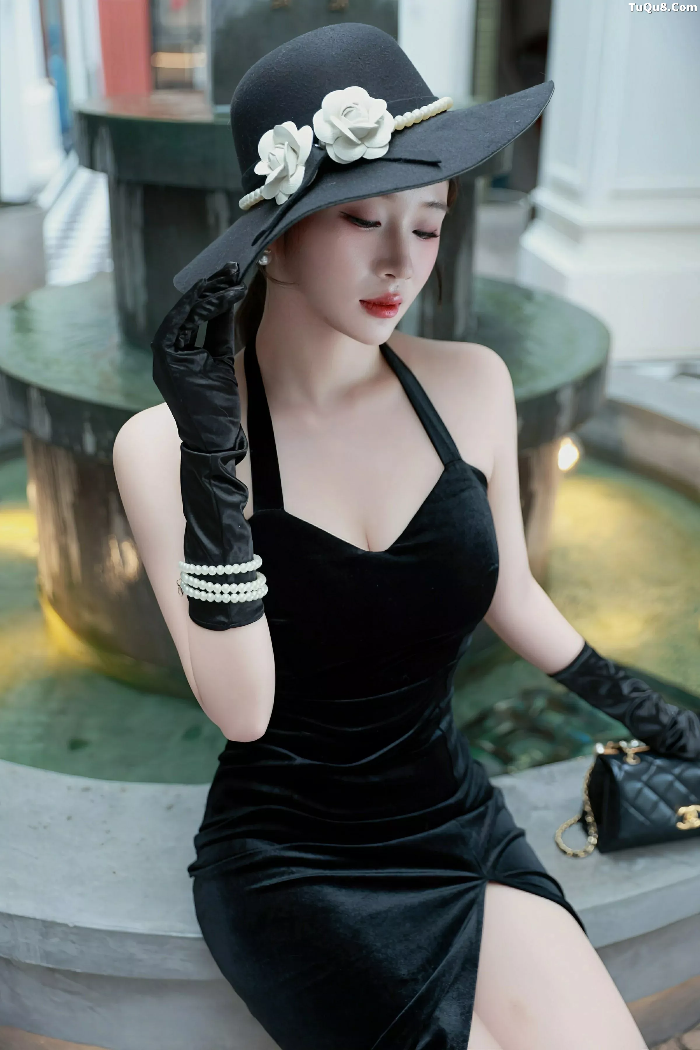 [[XiuRen秀人网]秀人网]No.10509_模特南乔性感黑色连衣裙+紫色情趣内衣秀柔美身姿撩人诱惑写真89P