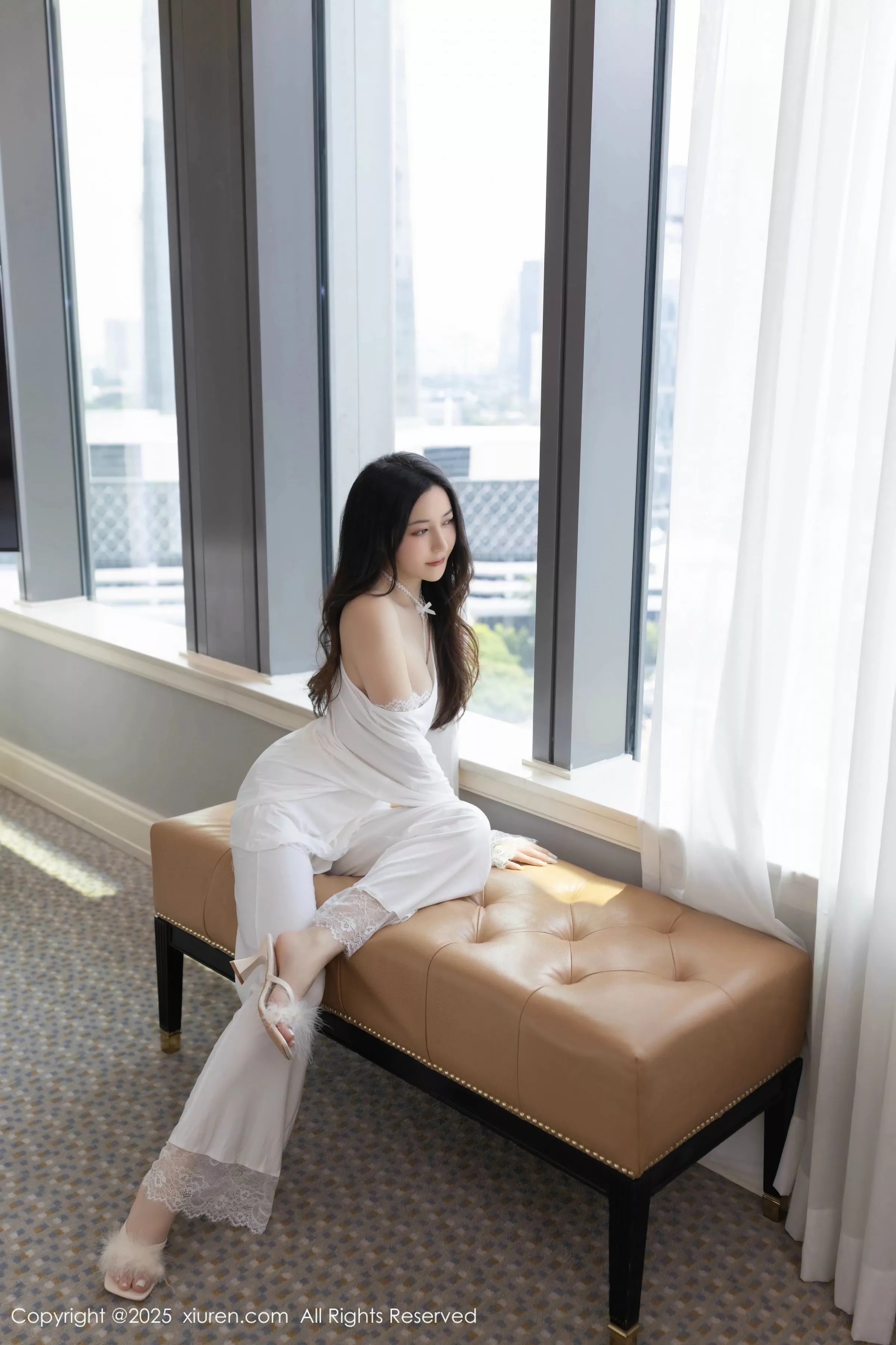 [[XiuRen秀人网]秀人网]No.10445_模特鱼子酱Fish性感白色连衣裙露白色内衣秀曼妙身材诱惑写真81P