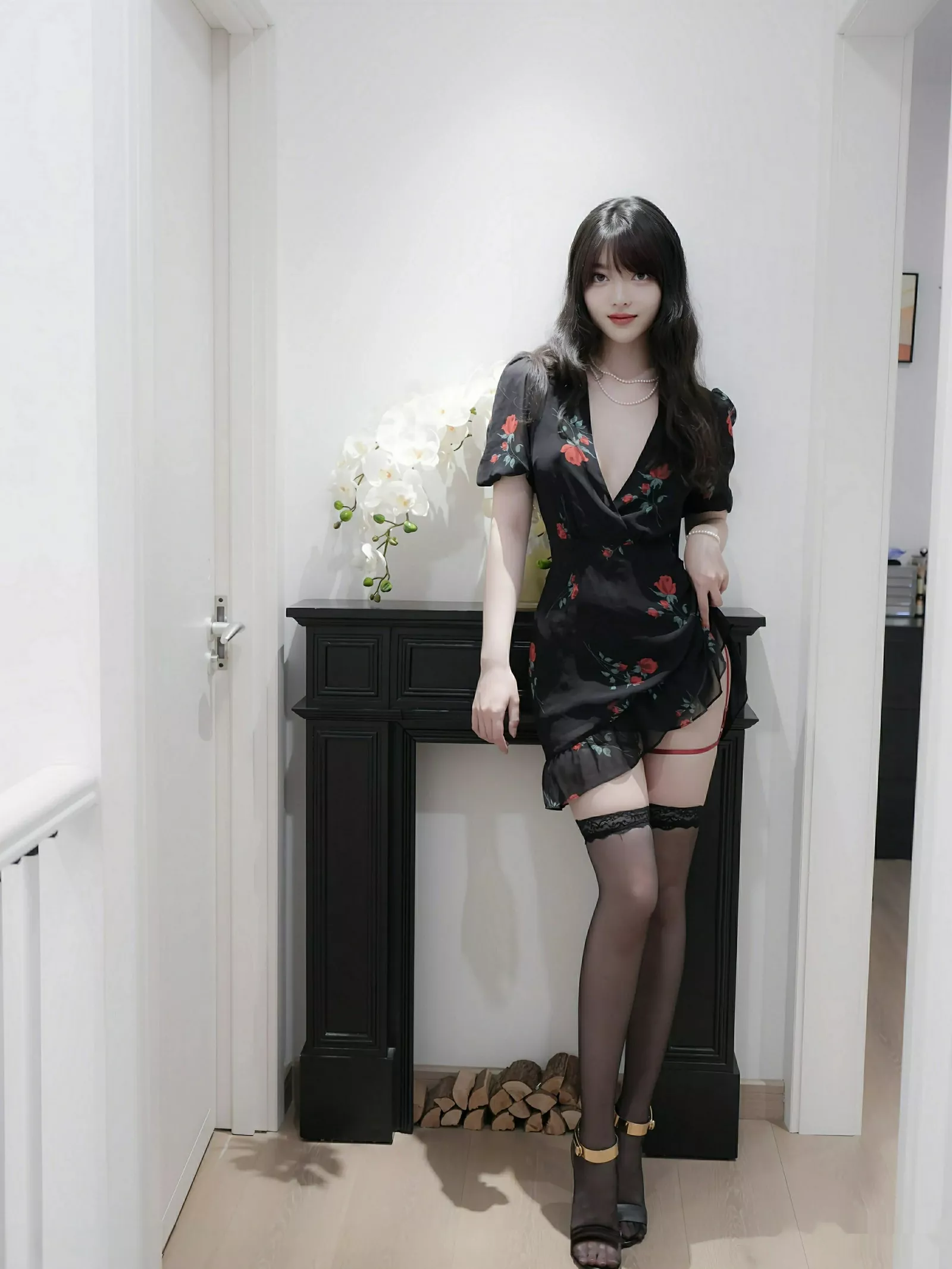 [[XiuRen秀人网]秀人网]No.10586_模特白露lulu性感玫瑰黑裙露情趣内衣配黑丝袜秀曼妙身姿诱惑写真84P