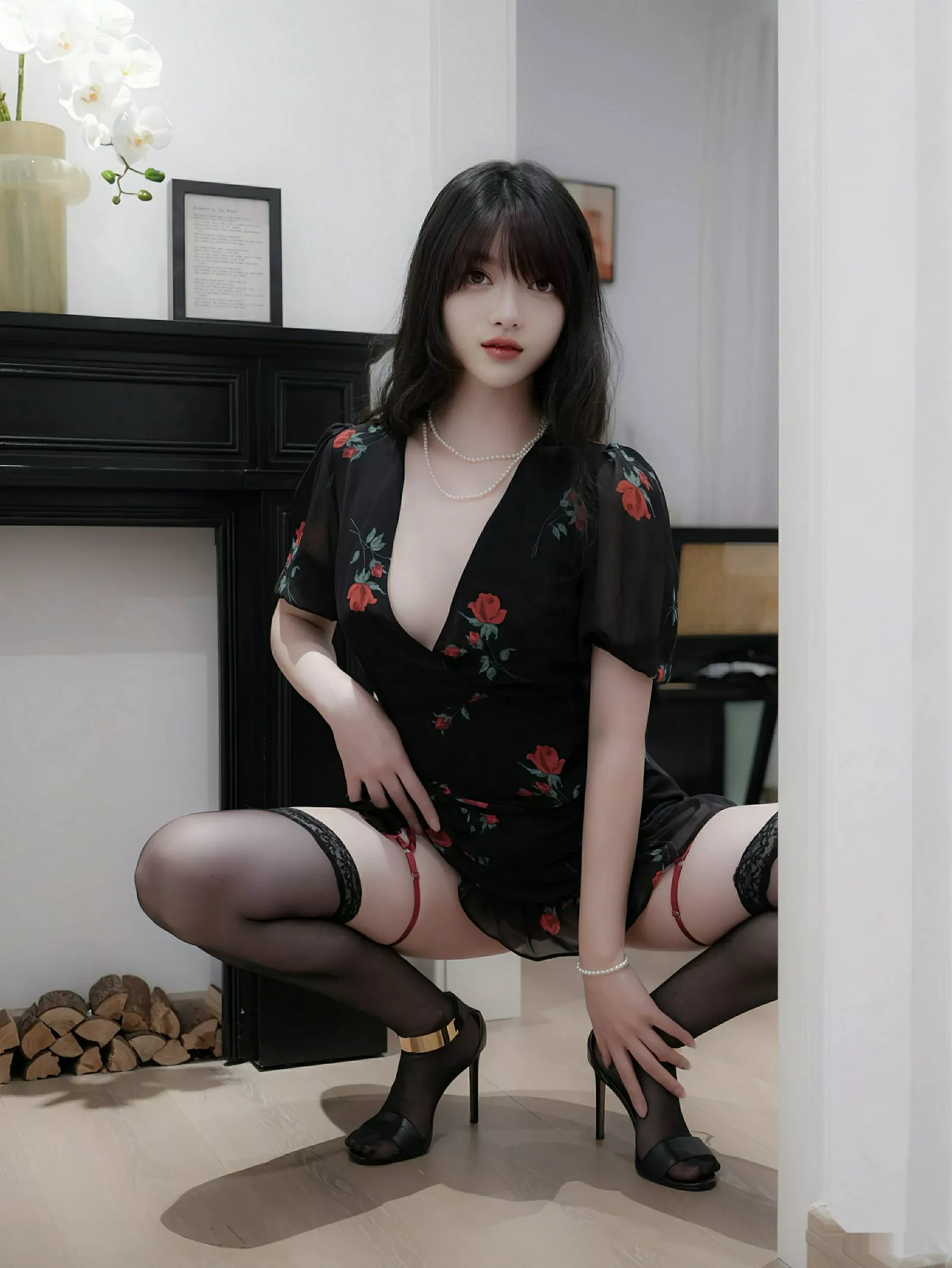 [[XiuRen秀人网]秀人网]No.10586_模特白露lulu性感玫瑰黑裙露情趣内衣配黑丝袜秀曼妙身姿诱惑写真84P