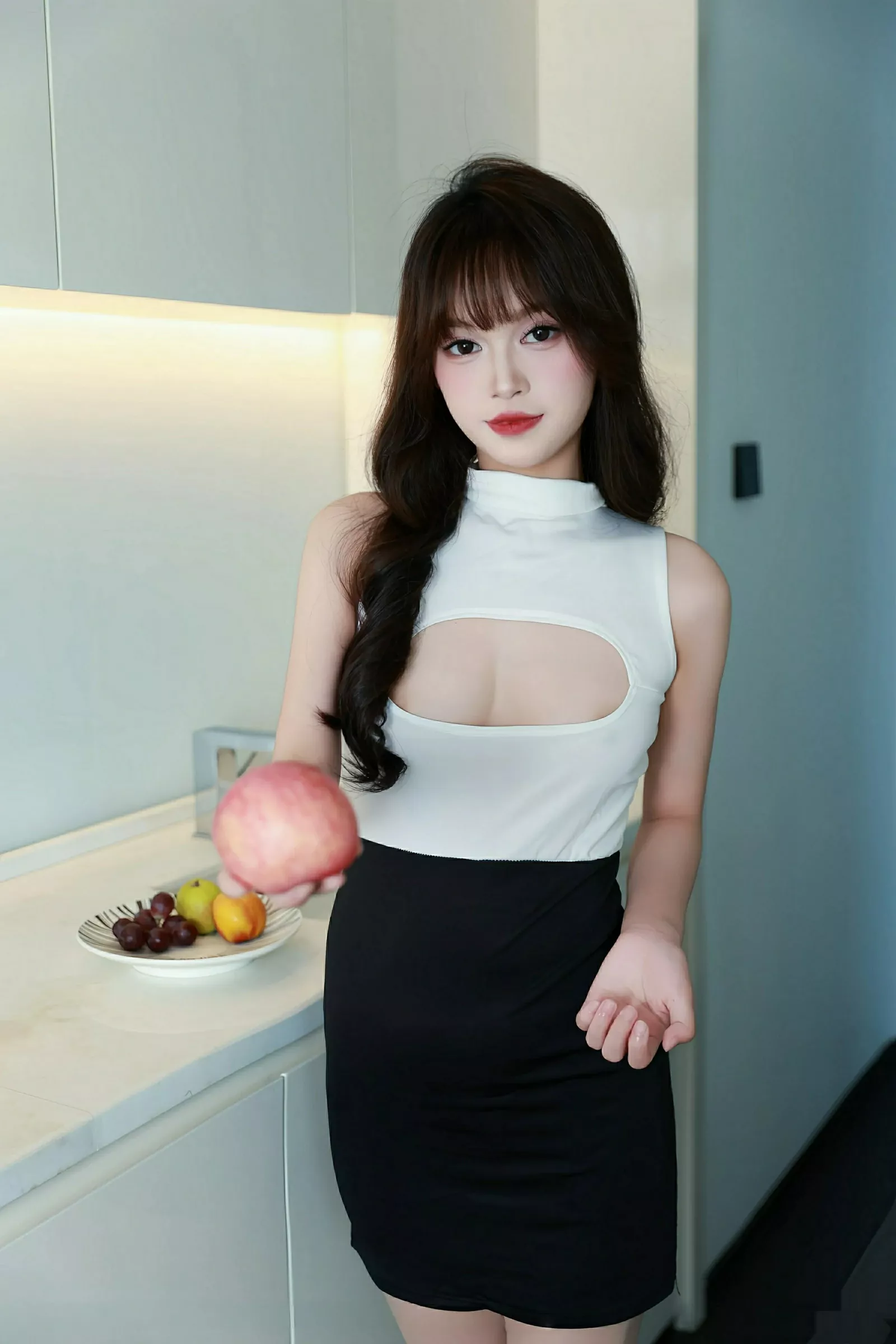 [[XiuRen秀人网]秀人网]No.10590_模特糯咪性感黑色情趣服饰配超薄肉丝秀完美身材迷人诱惑写真80P