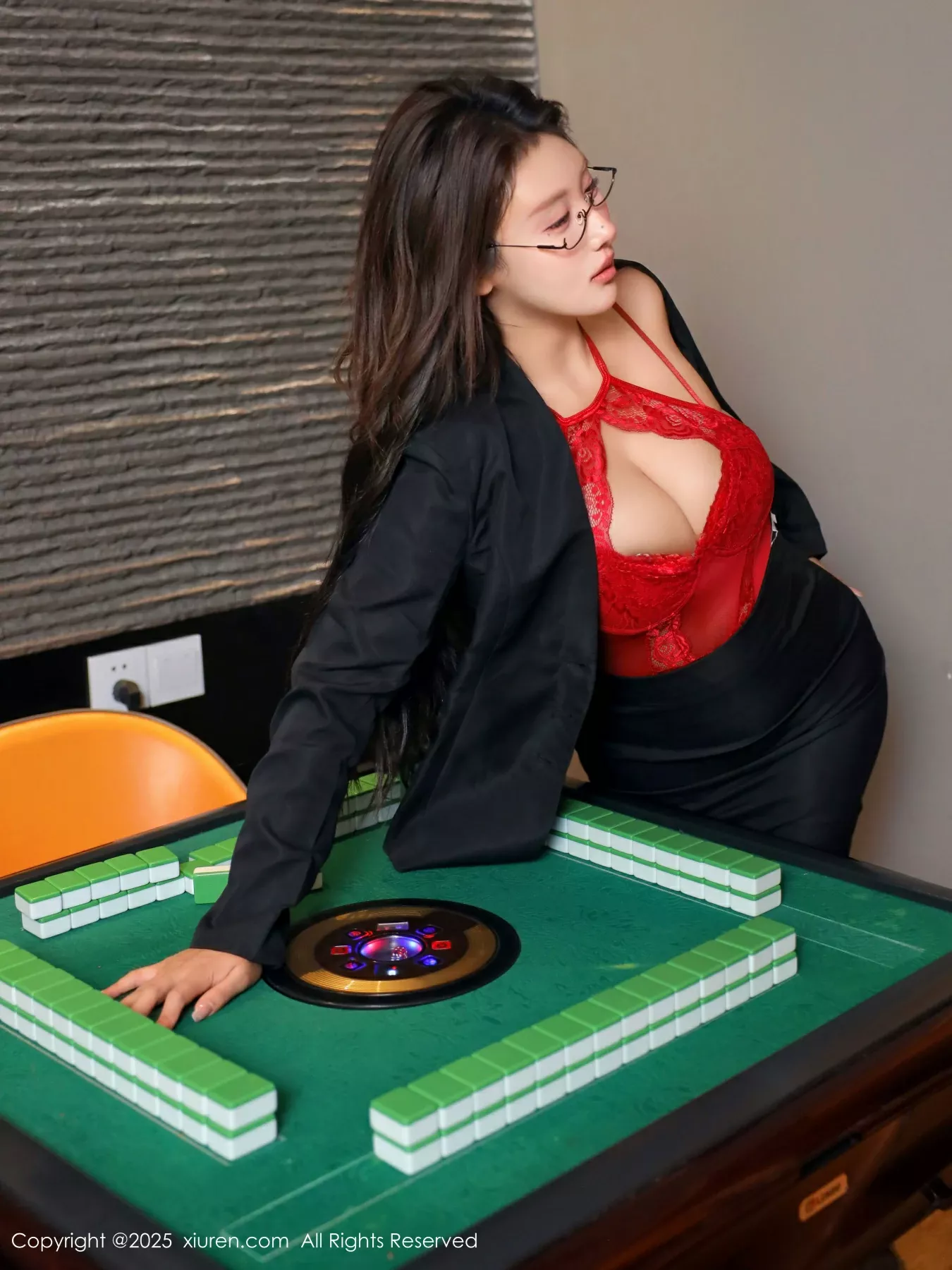 [[XiuRen秀人网]秀人网]No.10614_模特金允希Yuki性感红色情趣内衣配黑丝吊袜秀完美身材诱惑写真82P