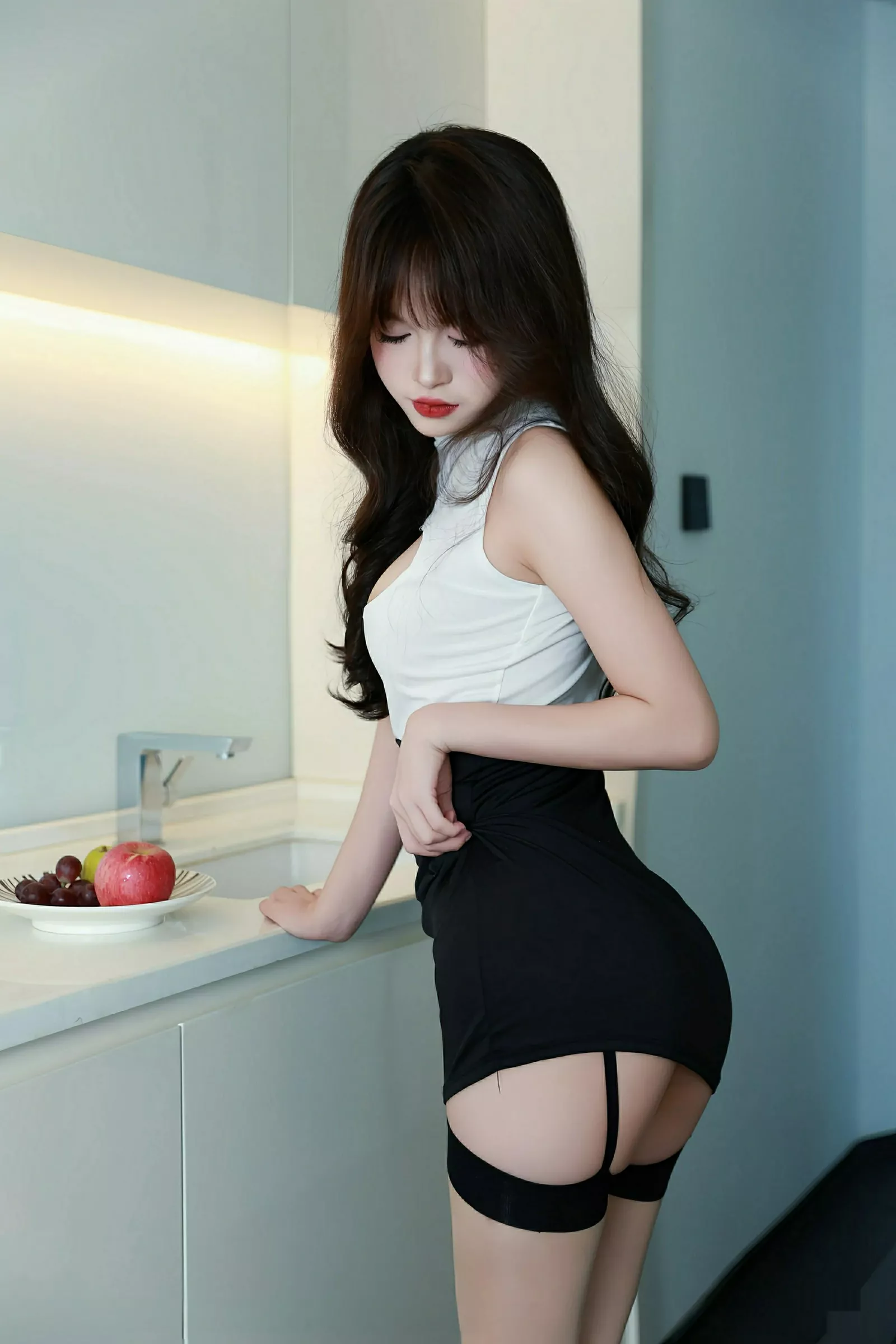 [[XiuRen秀人网]秀人网]No.10590_模特糯咪性感黑色情趣服饰配超薄肉丝秀完美身材迷人诱惑写真80P