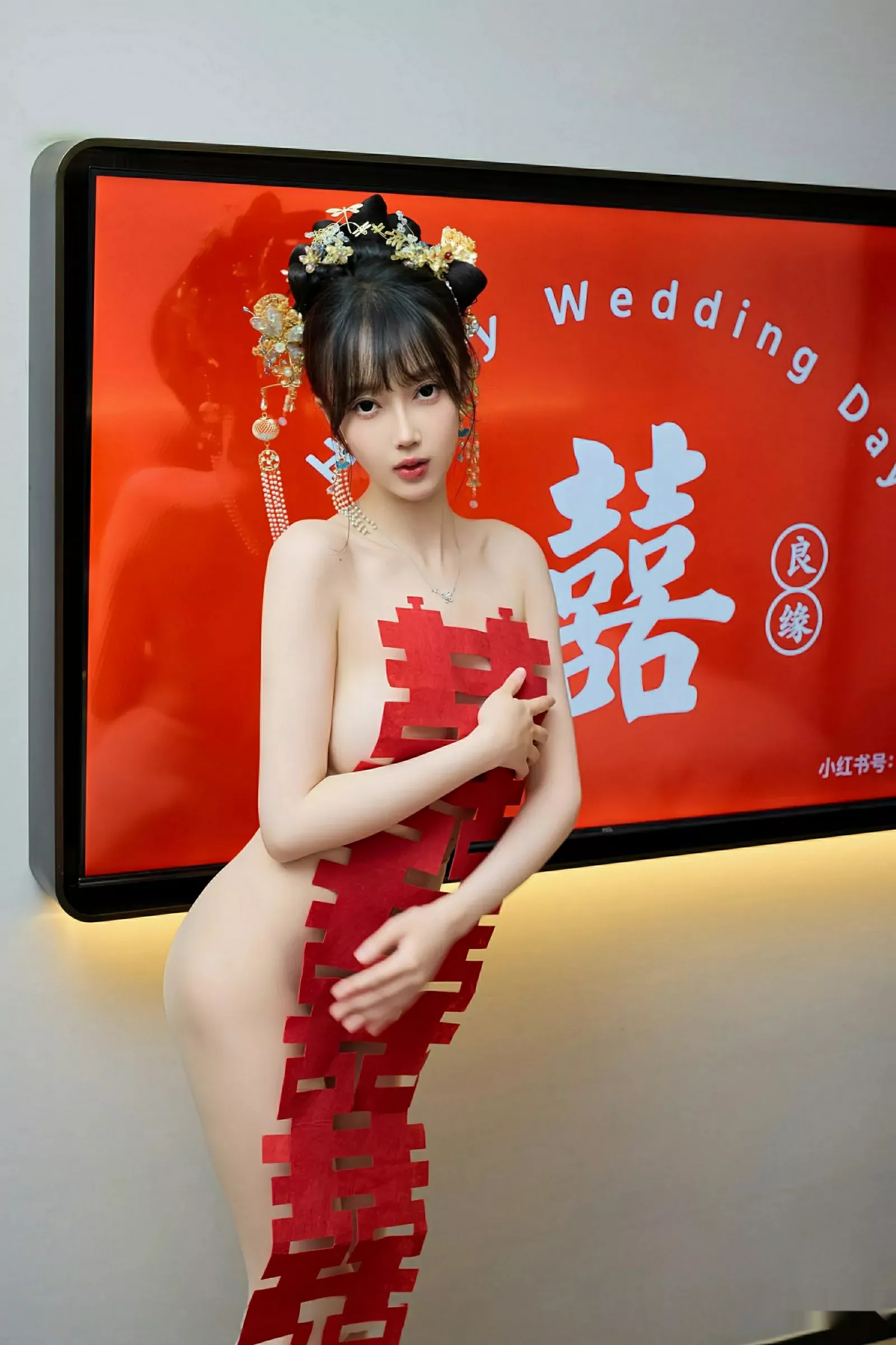 [[XiuRen秀人网]秀人网]No.10567_模特玥儿玥er性感红色蕾丝内衣配超薄肉丝秀完美身材诱惑写真72P