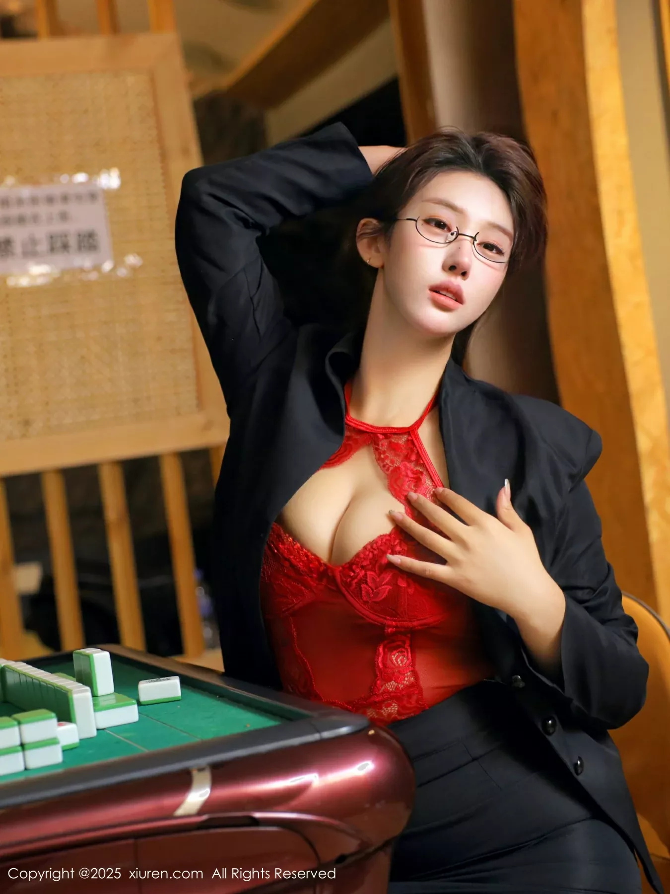 [[XiuRen秀人网]秀人网]No.10614_模特金允希Yuki性感红色情趣内衣配黑丝吊袜秀完美身材诱惑写真82P