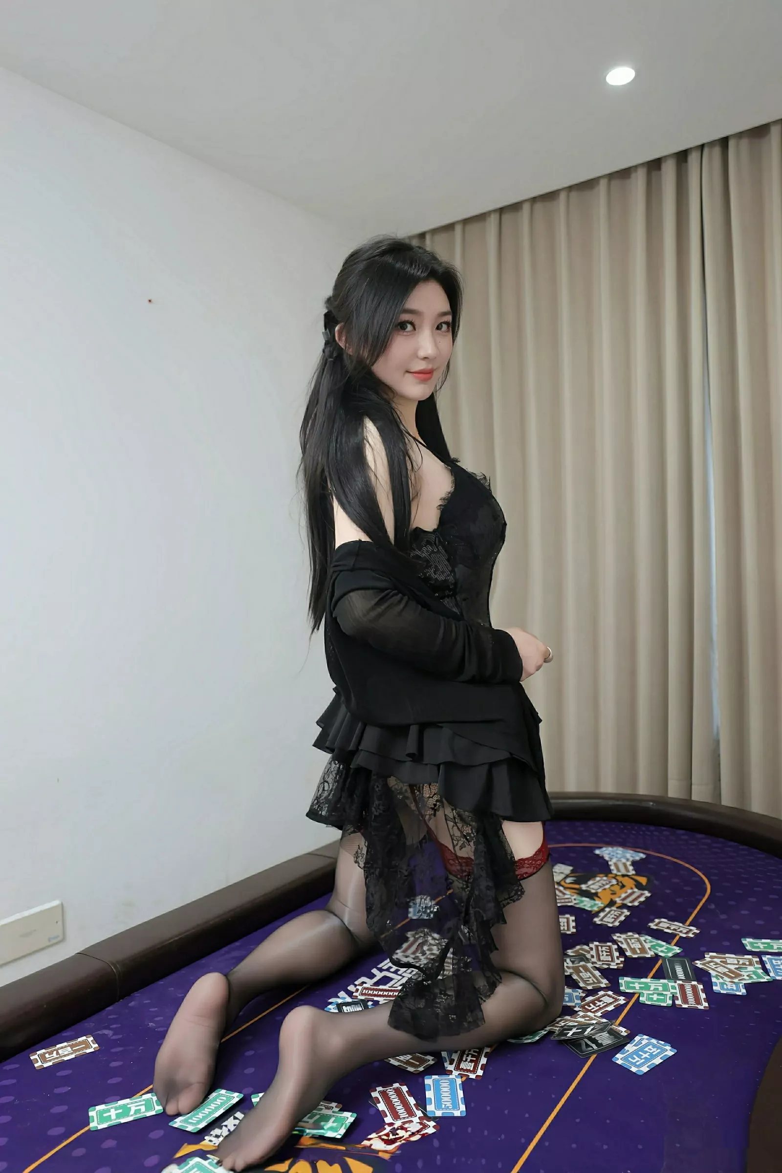 [[XiuRen秀人网]秀人网]No.10592_模特苏一诺性感黑色情趣内衣配黑丝吊袜秀曼妙身姿惹火诱惑写真80P