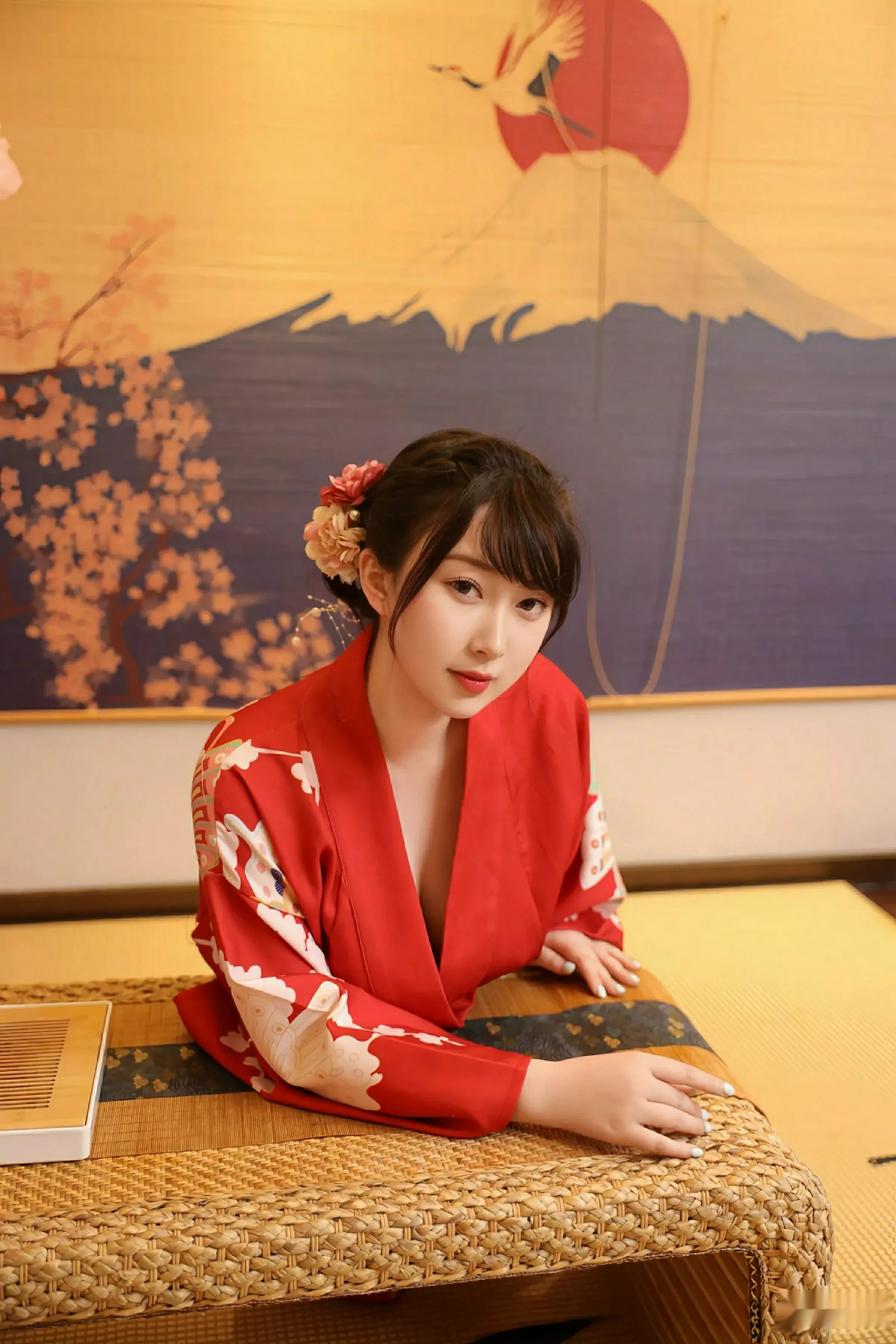 [[XiuRen秀人网]秀人网]No.10624_模特李沁恩lrene性感日系风红色服饰半脱秀丰腴身材惹火诱惑写真69P