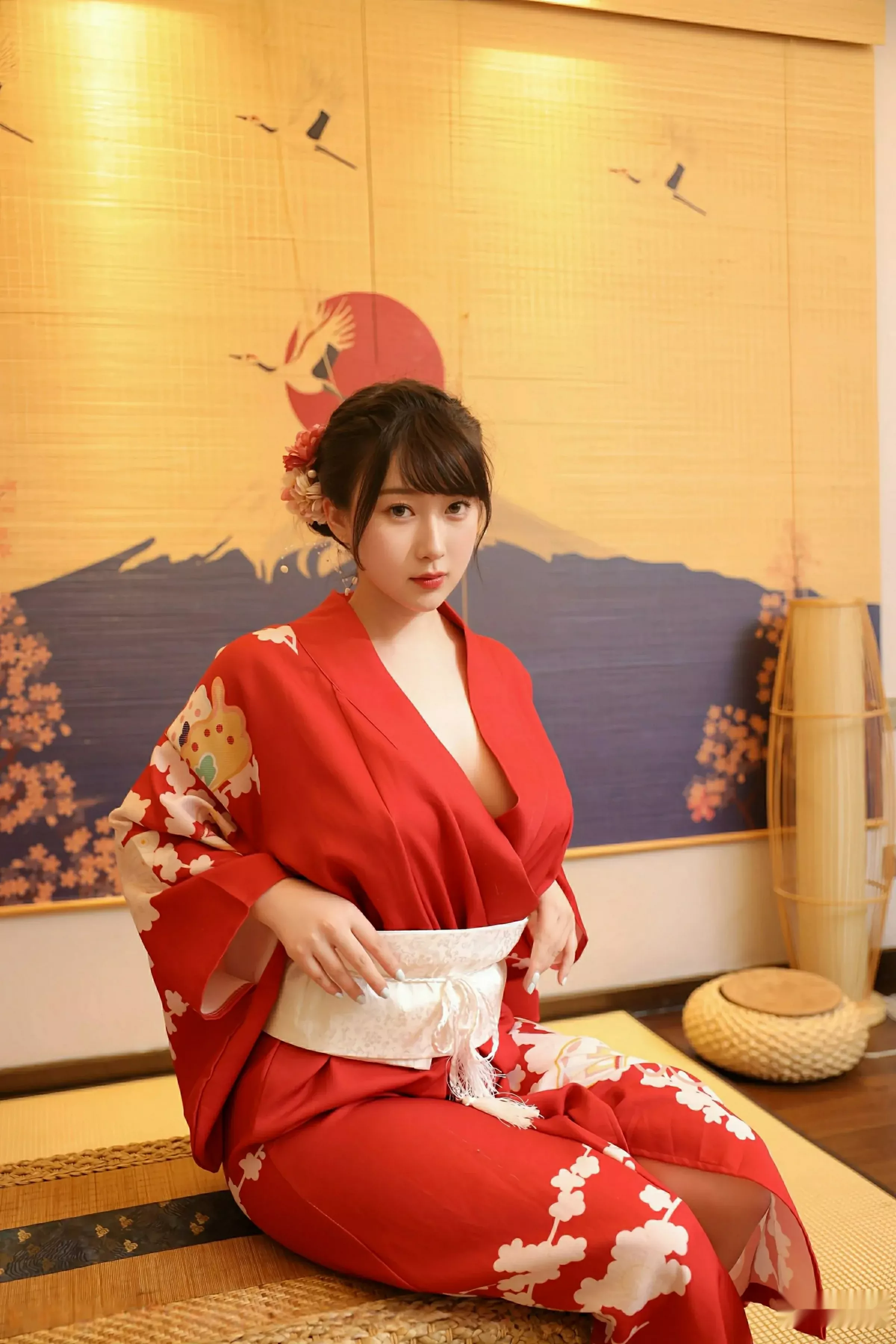 [[XiuRen秀人网]秀人网]No.10624_模特李沁恩lrene性感日系风红色服饰半脱秀丰腴身材惹火诱惑写真69P