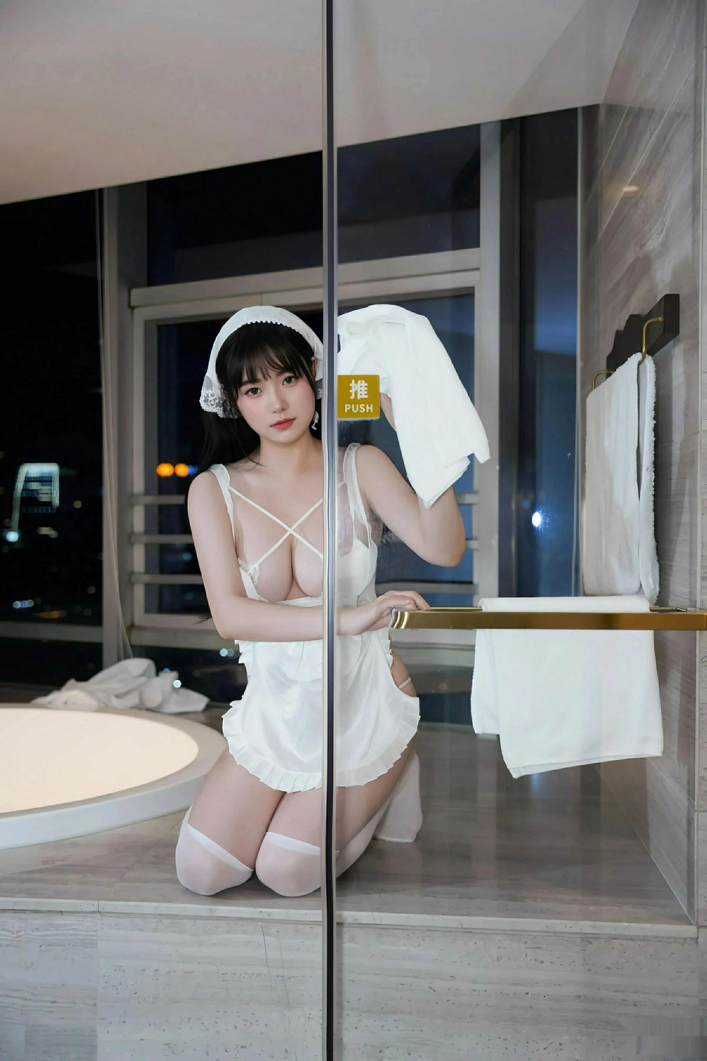 [[XiuRen秀人网]秀人网]No.10631_模特软情性感白色女仆服饰配白色丝袜秀曼妙身姿迷人诱惑写真78P