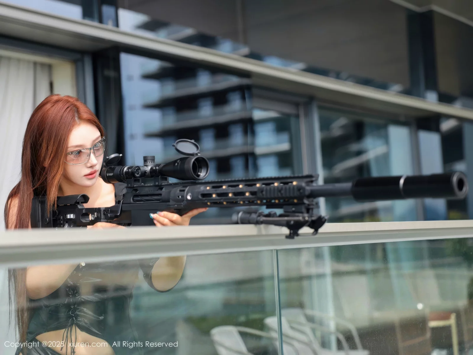 [[XiuRen秀人网]秀人网]No.10657_模特金允希Yuki性感黑色皮衣配黑丝吊袜秀完美身材撩人诱惑写真90P