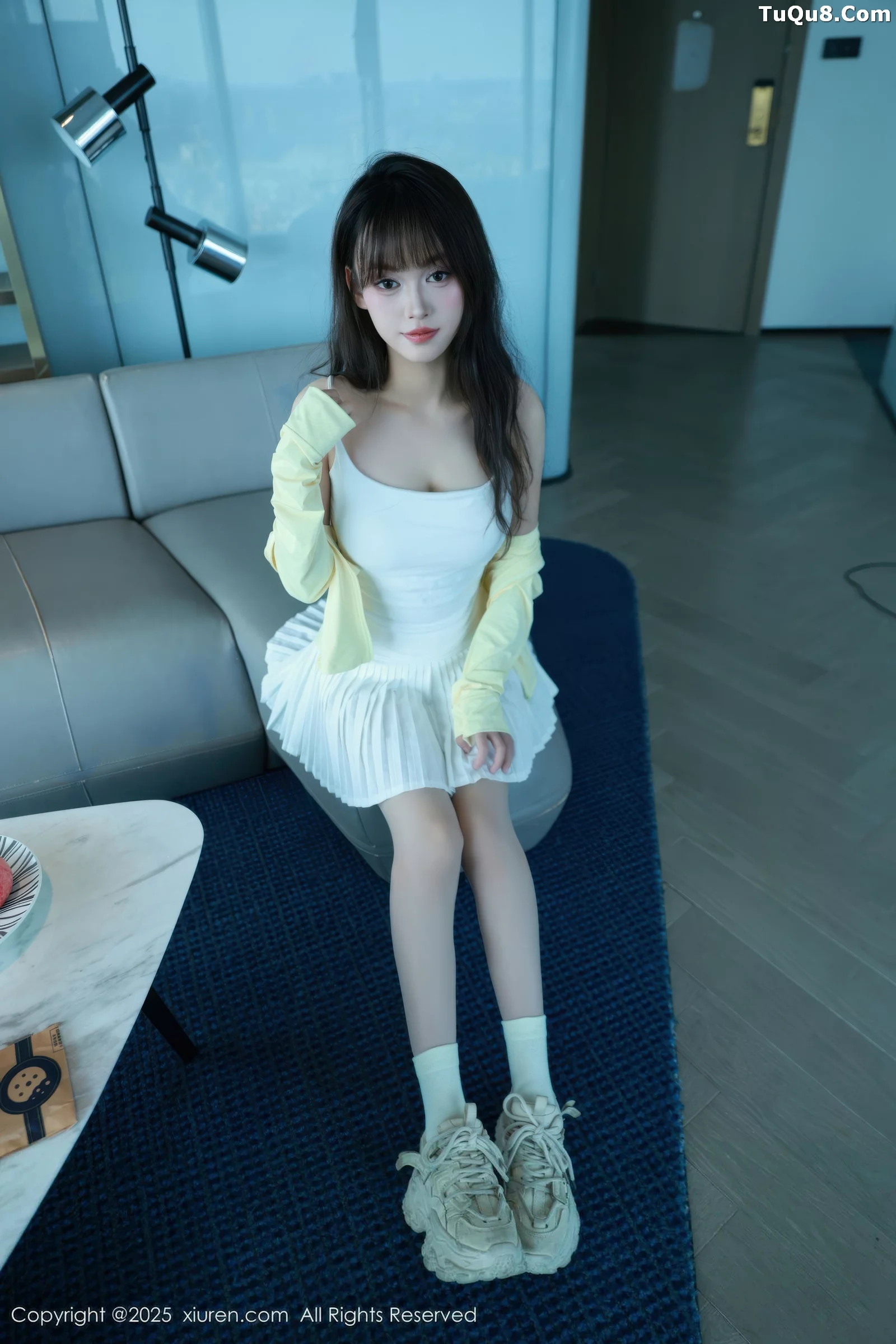 [[XiuRen秀人网]秀人网]No.10702_模特糯咪性感白色低胸连衣短裙配白色丝袜秀完美身材诱惑写真82P