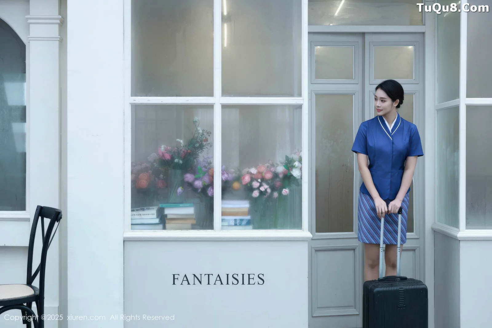 [[XiuRen秀人网]秀人网]No.10708_模特南乔性感蓝色空姐制服配肉色丝袜秀完美身材迷人诱惑写真64P