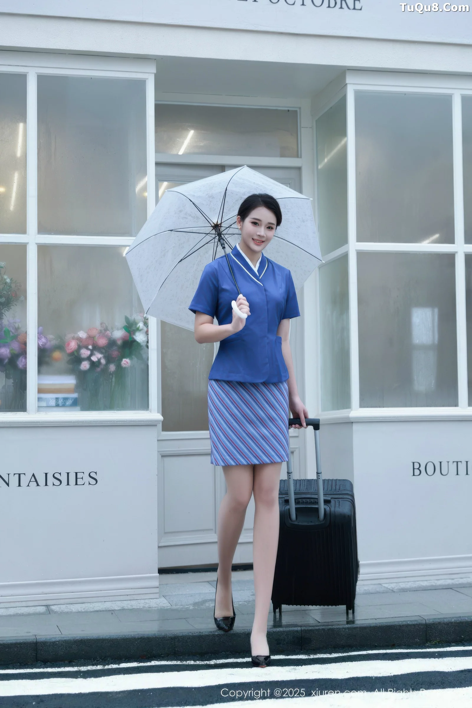 [[XiuRen秀人网]秀人网]No.10708_模特南乔性感蓝色空姐制服配肉色丝袜秀完美身材迷人诱惑写真64P