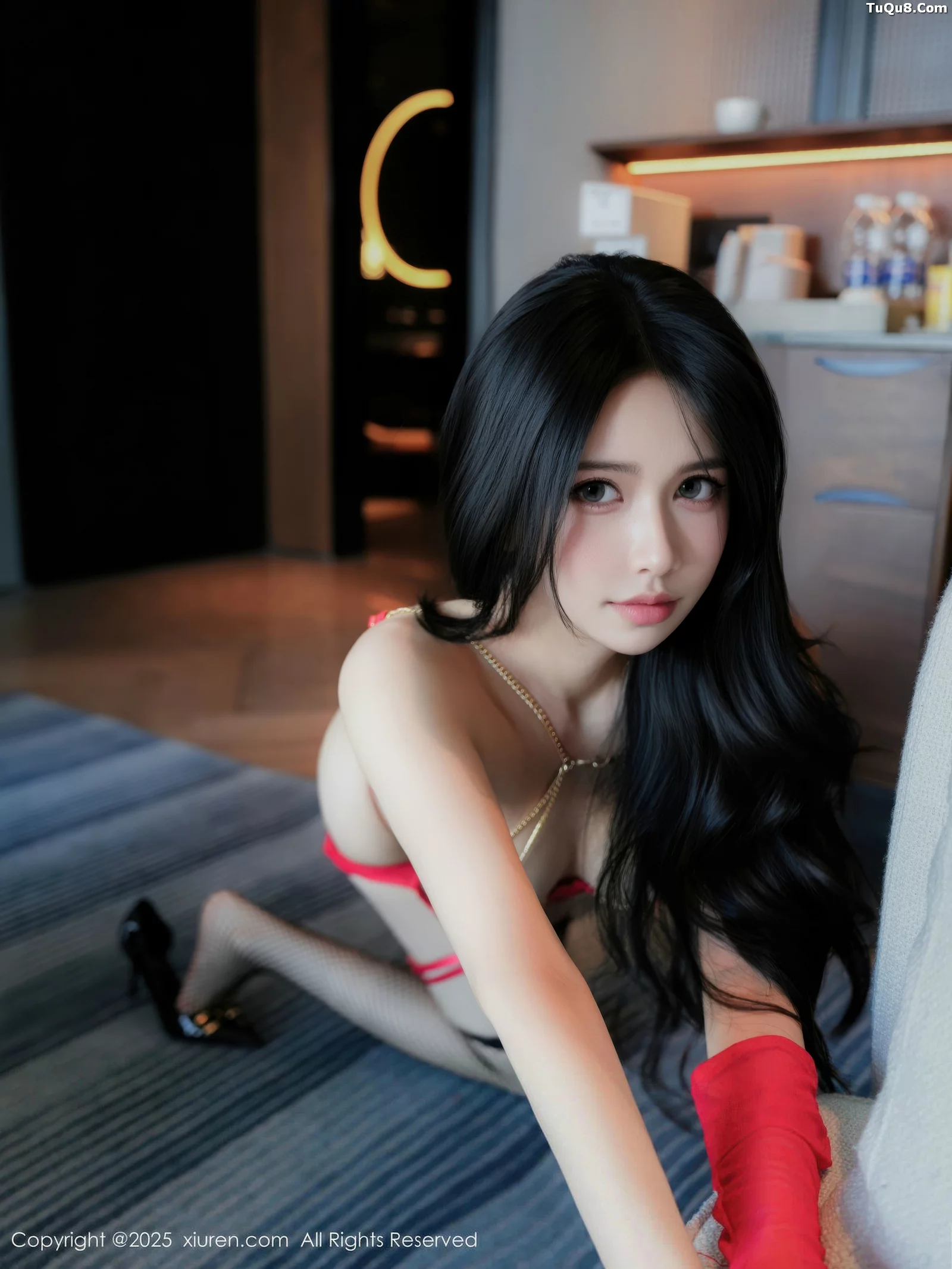 [[XiuRen秀人网]秀人网]No.10738_模特shelly诗莉吖性感红色情趣服饰配黑丝网袜秀曼妙身姿诱惑写真82P