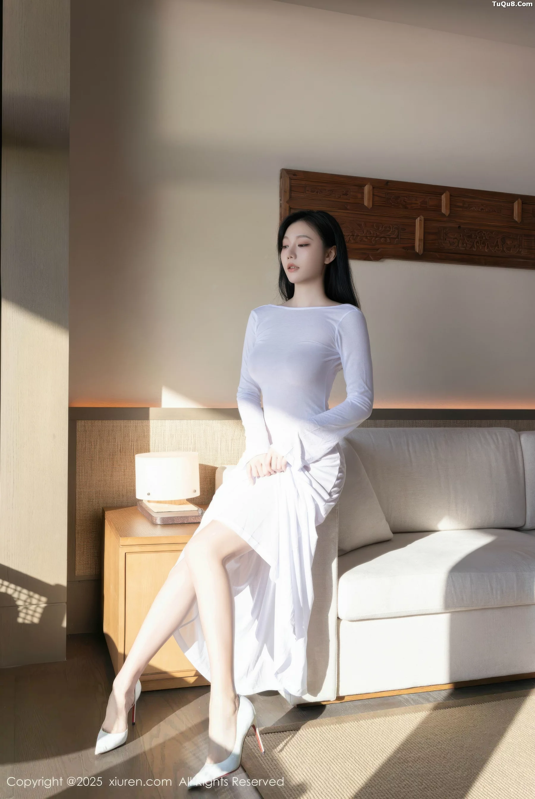 [[XiuRen秀人网]秀人网]No.10747_模特安然anran性感白色连衣长裙配超薄肉色秀曼妙身姿诱惑写真80P