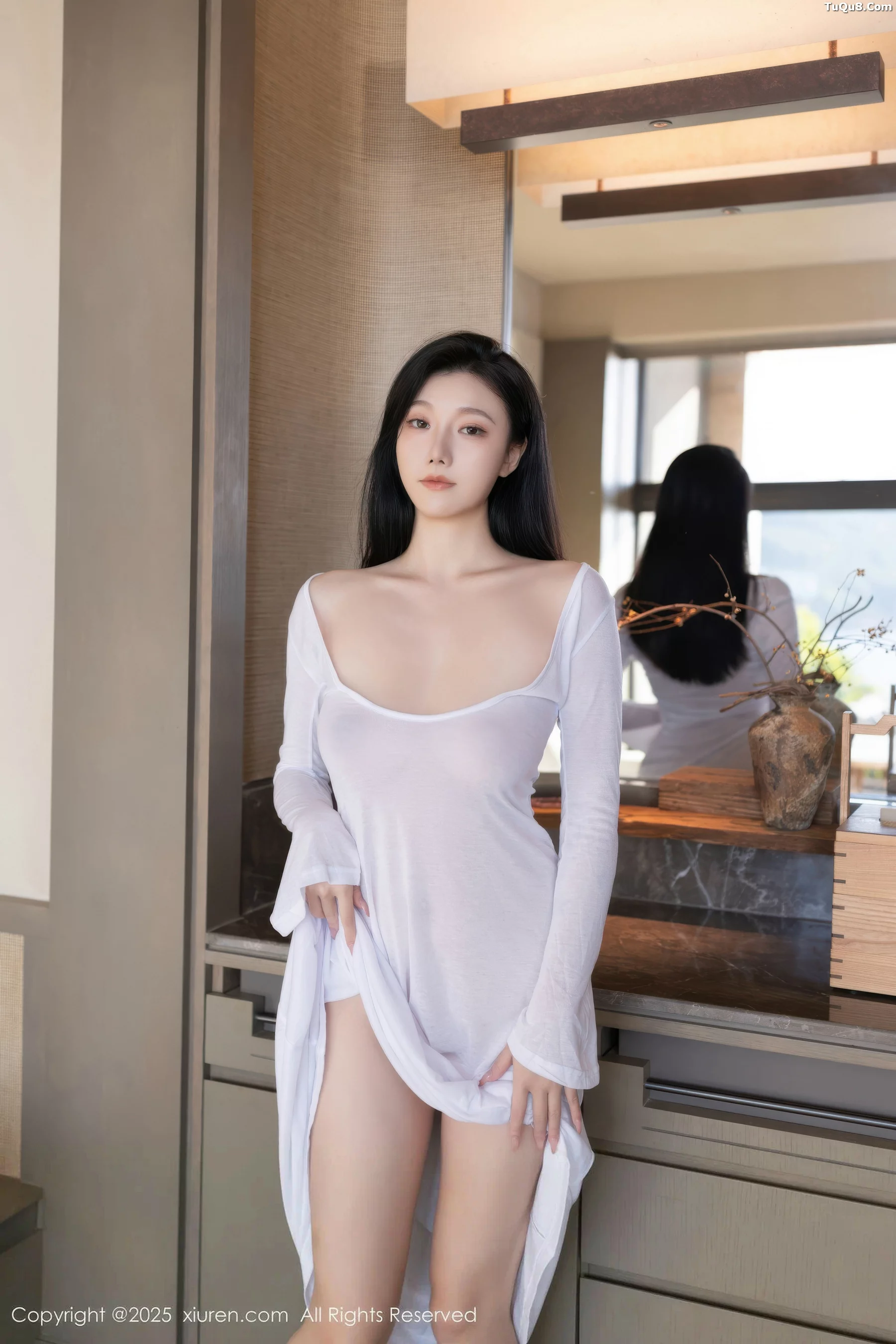 [[XiuRen秀人网]秀人网]No.10747_模特安然anran性感白色连衣长裙配超薄肉色秀曼妙身姿诱惑写真80P