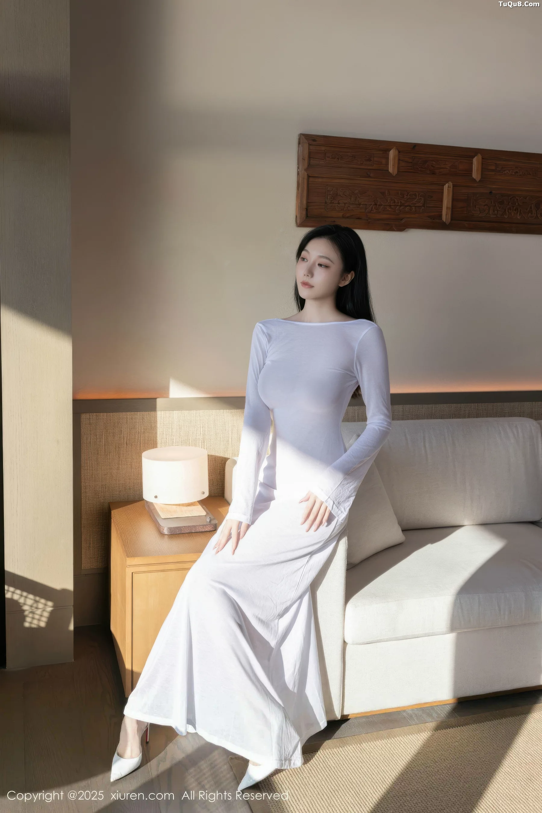 [[XiuRen秀人网]秀人网]No.10747_模特安然anran性感白色连衣长裙配超薄肉色秀曼妙身姿诱惑写真80P