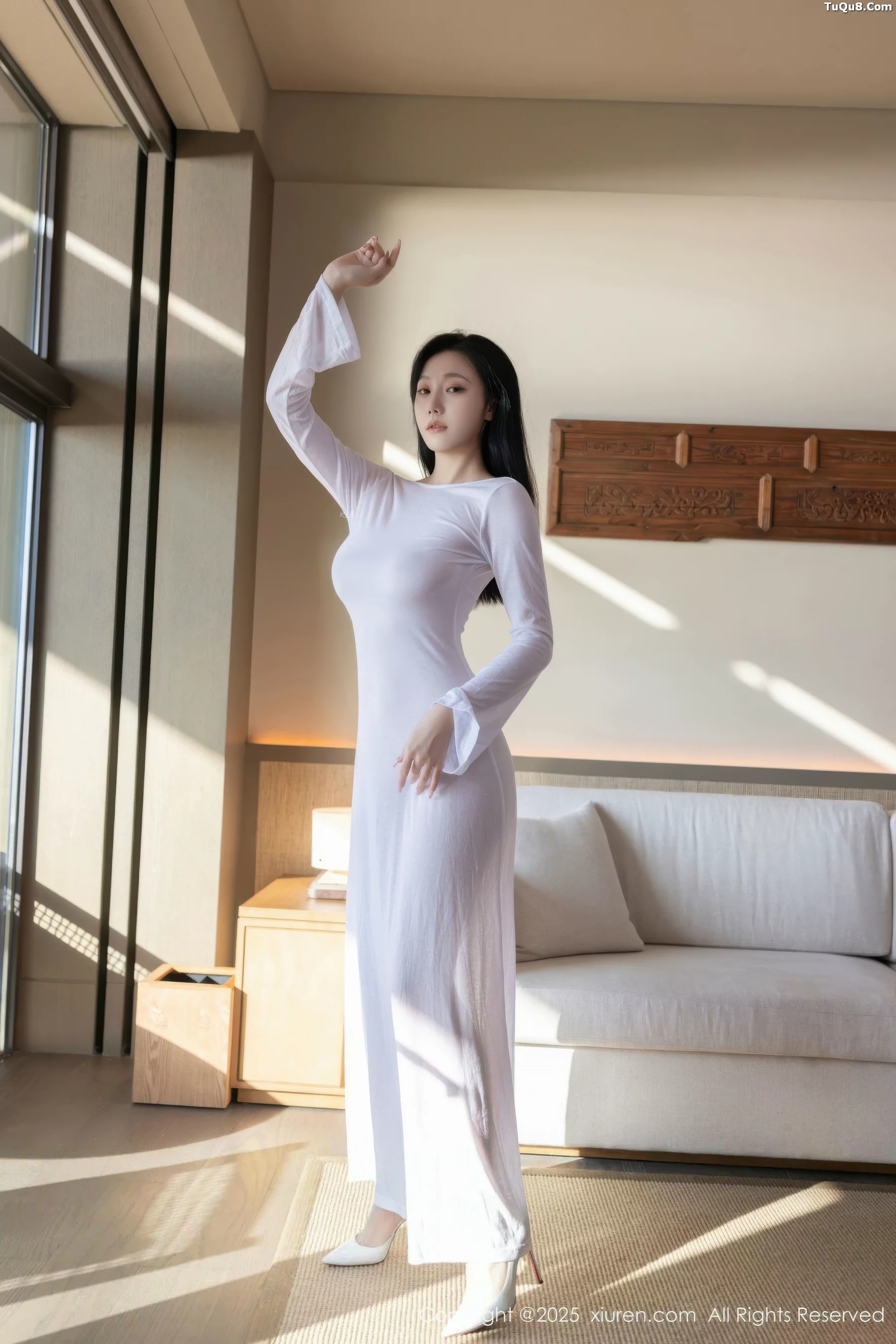 [[XiuRen秀人网]秀人网]No.10747_模特安然anran性感白色连衣长裙配超薄肉色秀曼妙身姿诱惑写真80P