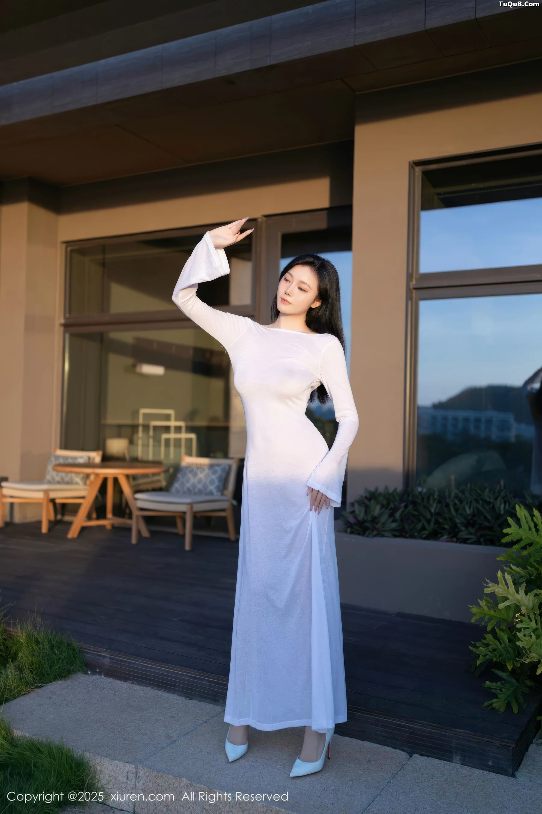 [[XiuRen秀人网]秀人网]No.10747_模特安然anran性感白色连衣长裙配超薄肉色秀曼妙身姿诱惑写真80P