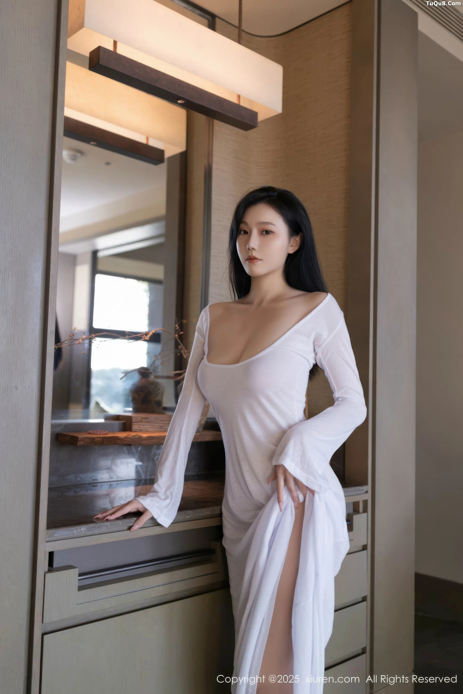 [[XiuRen秀人网]秀人网]No.10747_模特安然anran性感白色连衣长裙配超薄肉色秀曼妙身姿诱惑写真80P