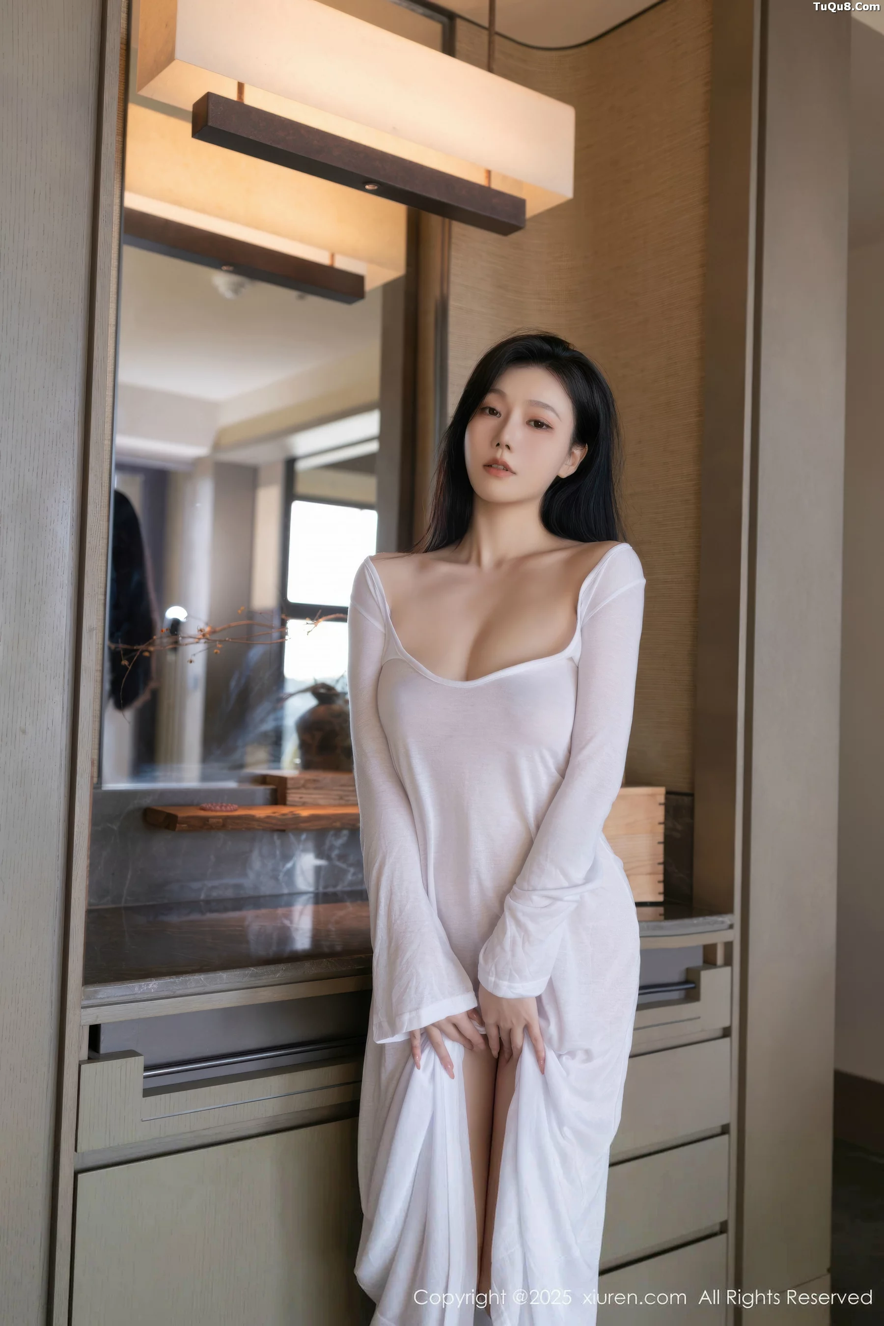 [[XiuRen秀人网]秀人网]No.10747_模特安然anran性感白色连衣长裙配超薄肉色秀曼妙身姿诱惑写真80P