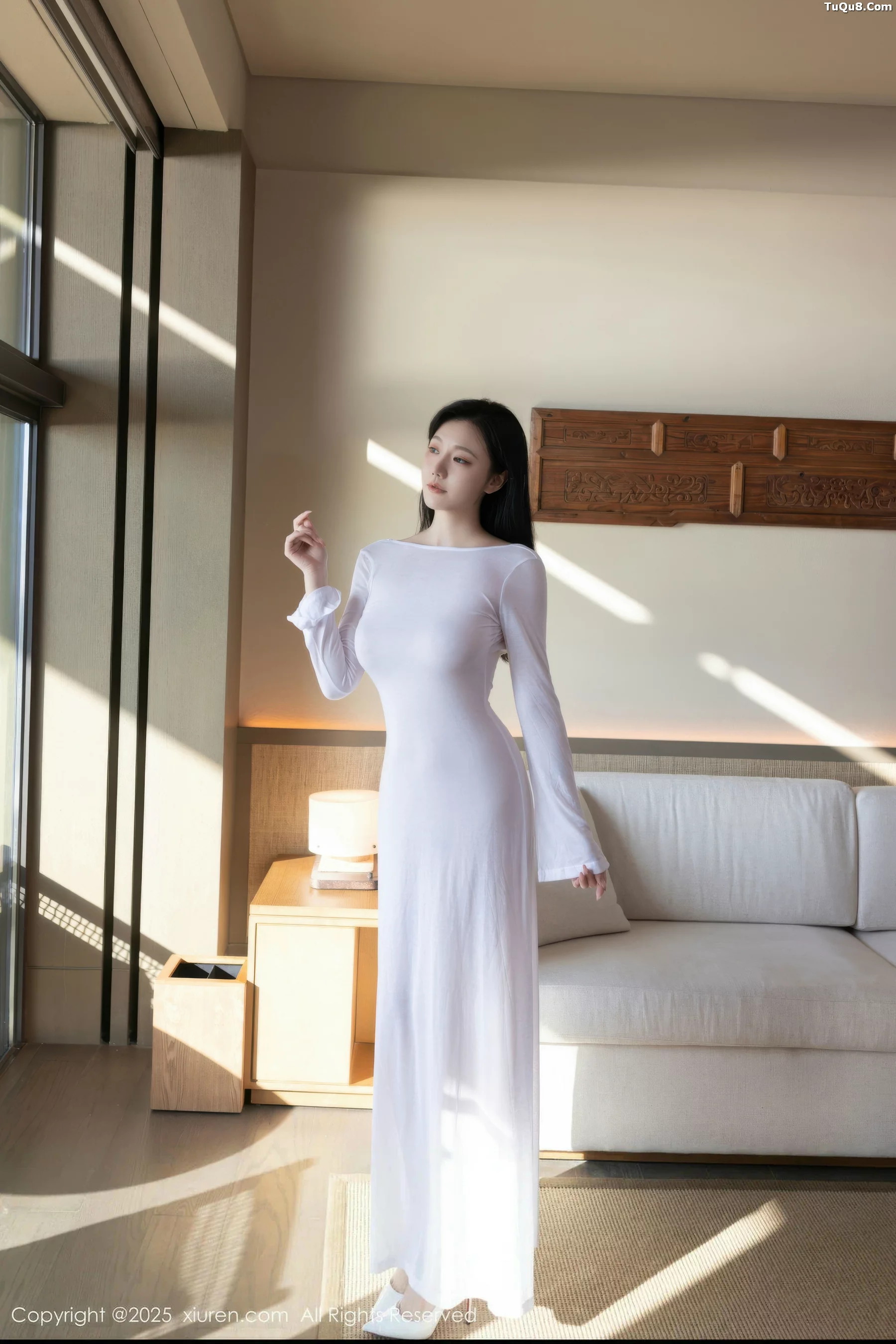 [[XiuRen秀人网]秀人网]No.10747_模特安然anran性感白色连衣长裙配超薄肉色秀曼妙身姿诱惑写真80P