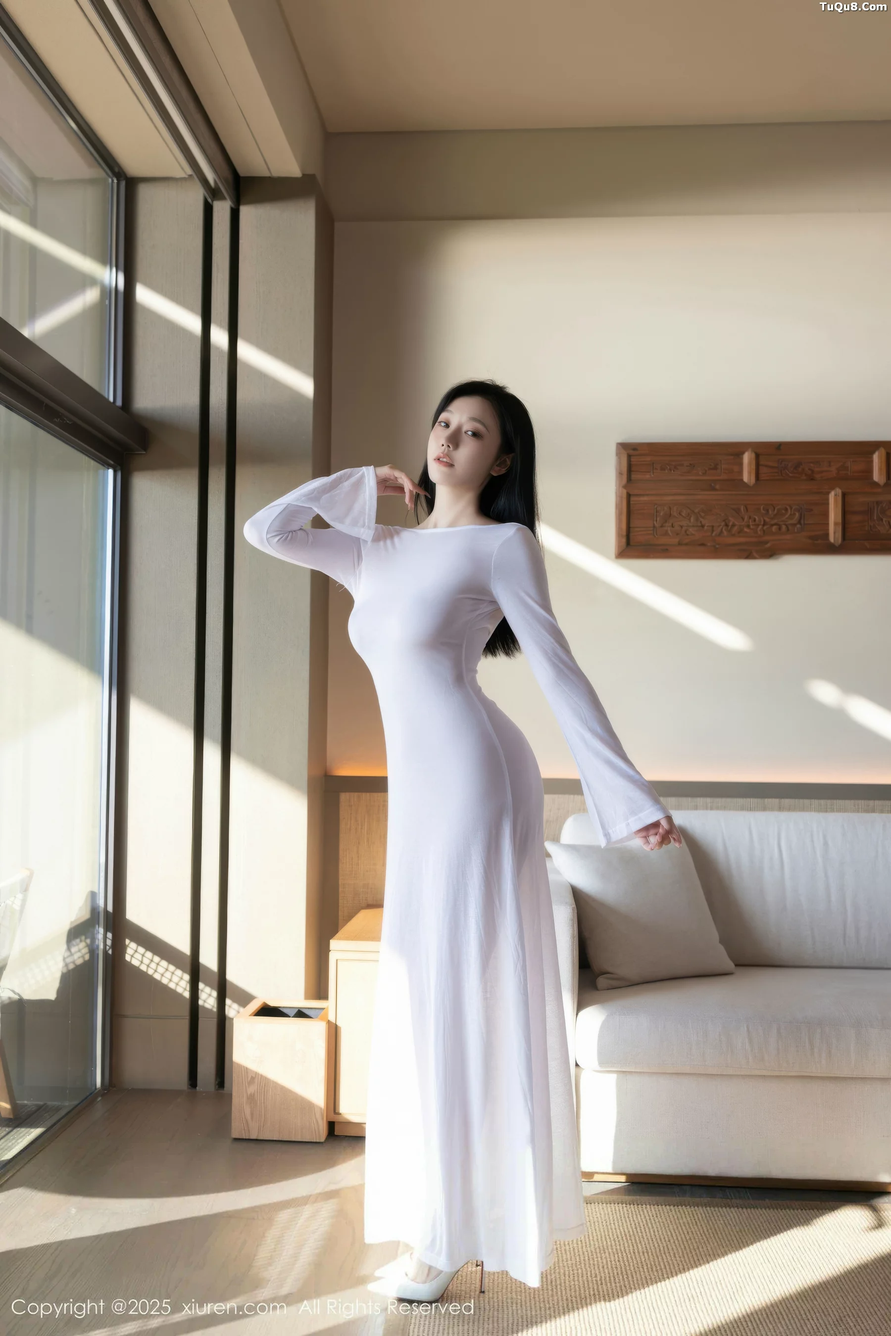 [[XiuRen秀人网]秀人网]No.10747_模特安然anran性感白色连衣长裙配超薄肉色秀曼妙身姿诱惑写真80P