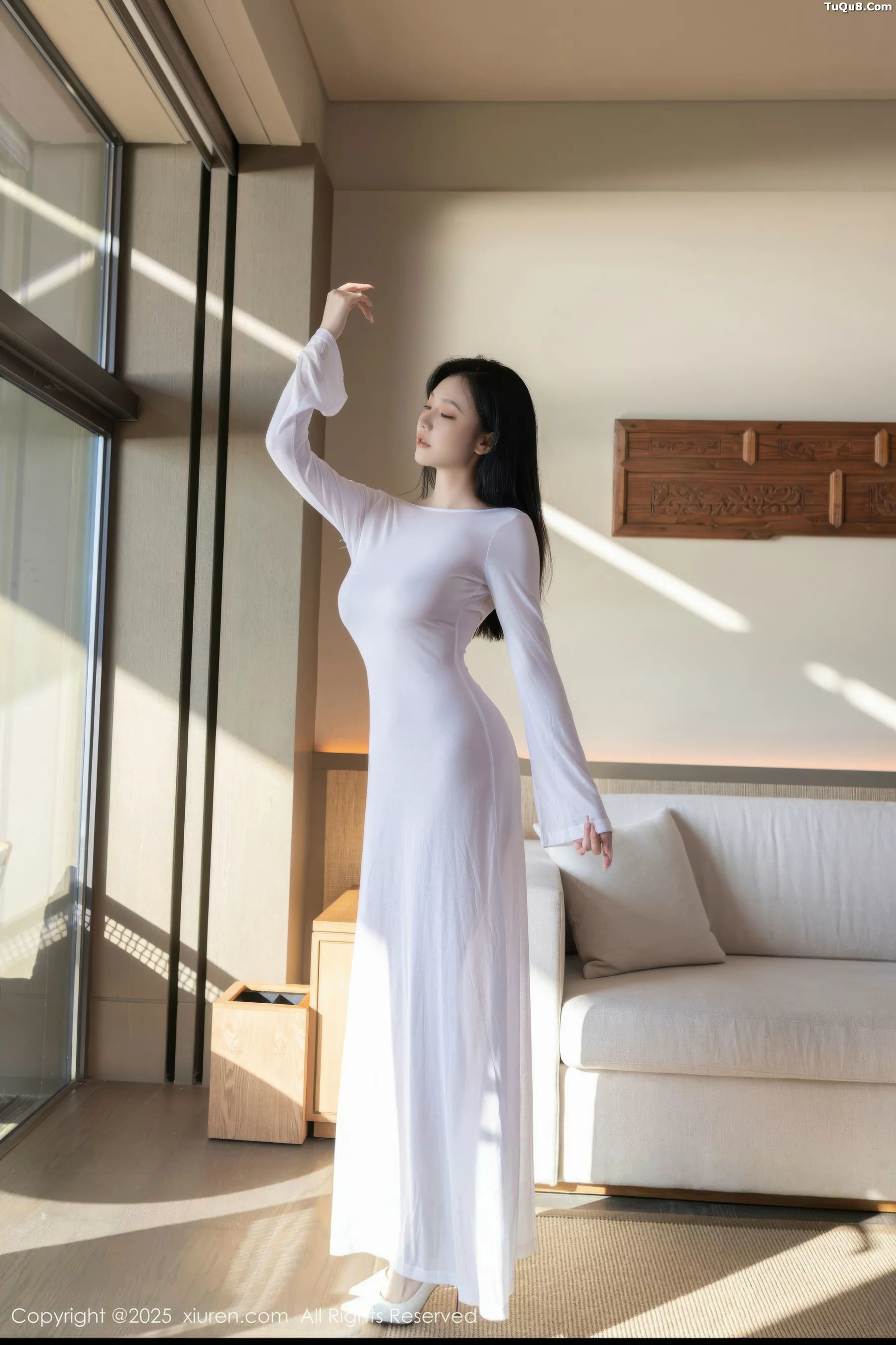 [[XiuRen秀人网]秀人网]No.10747_模特安然anran性感白色连衣长裙配超薄肉色秀曼妙身姿诱惑写真80P