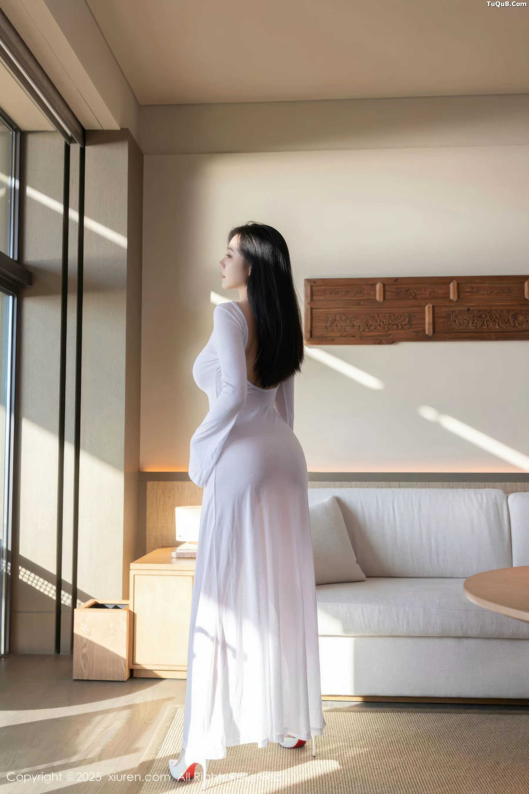 [[XiuRen秀人网]秀人网]No.10747_模特安然anran性感白色连衣长裙配超薄肉色秀曼妙身姿诱惑写真80P