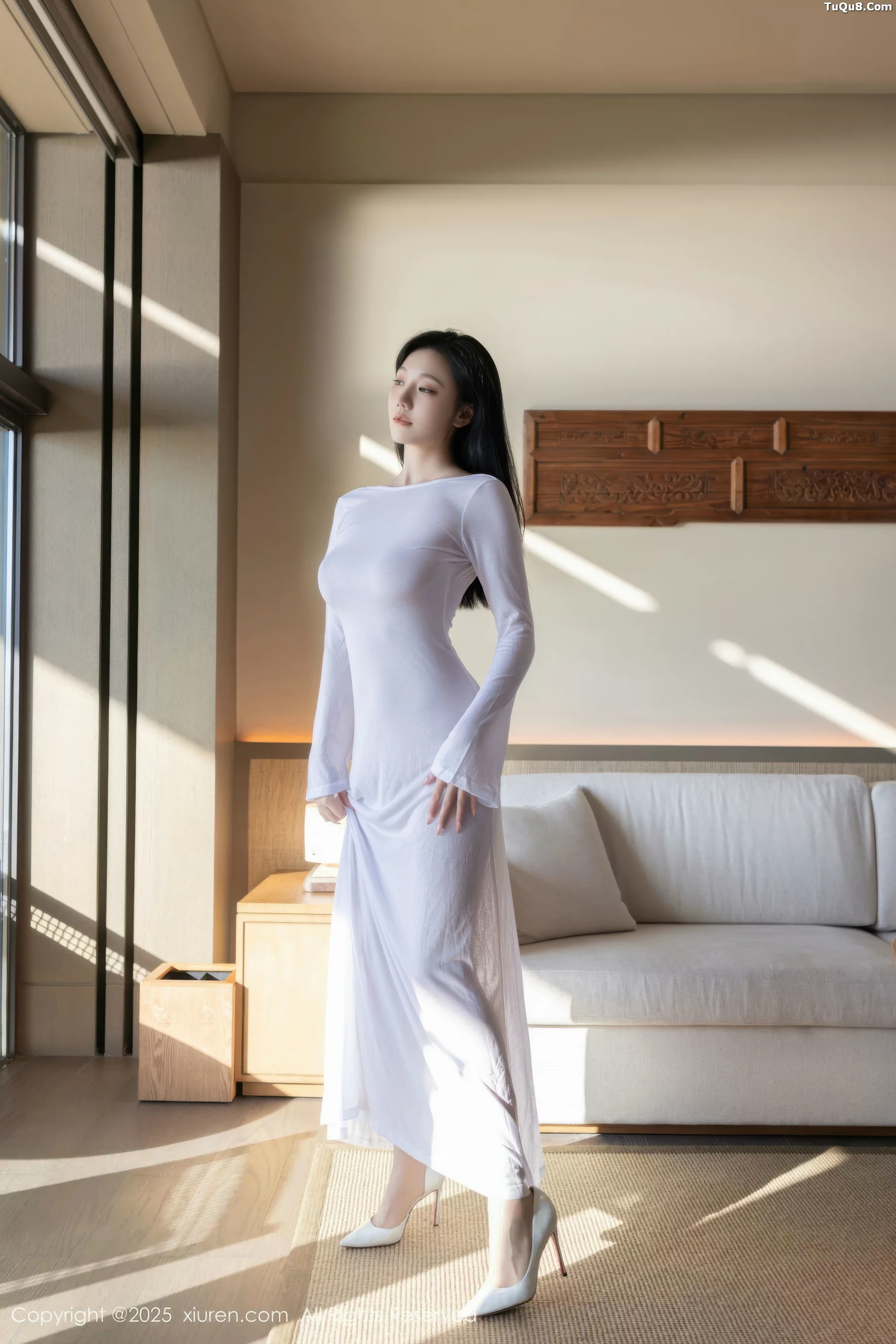 [[XiuRen秀人网]秀人网]No.10747_模特安然anran性感白色连衣长裙配超薄肉色秀曼妙身姿诱惑写真80P