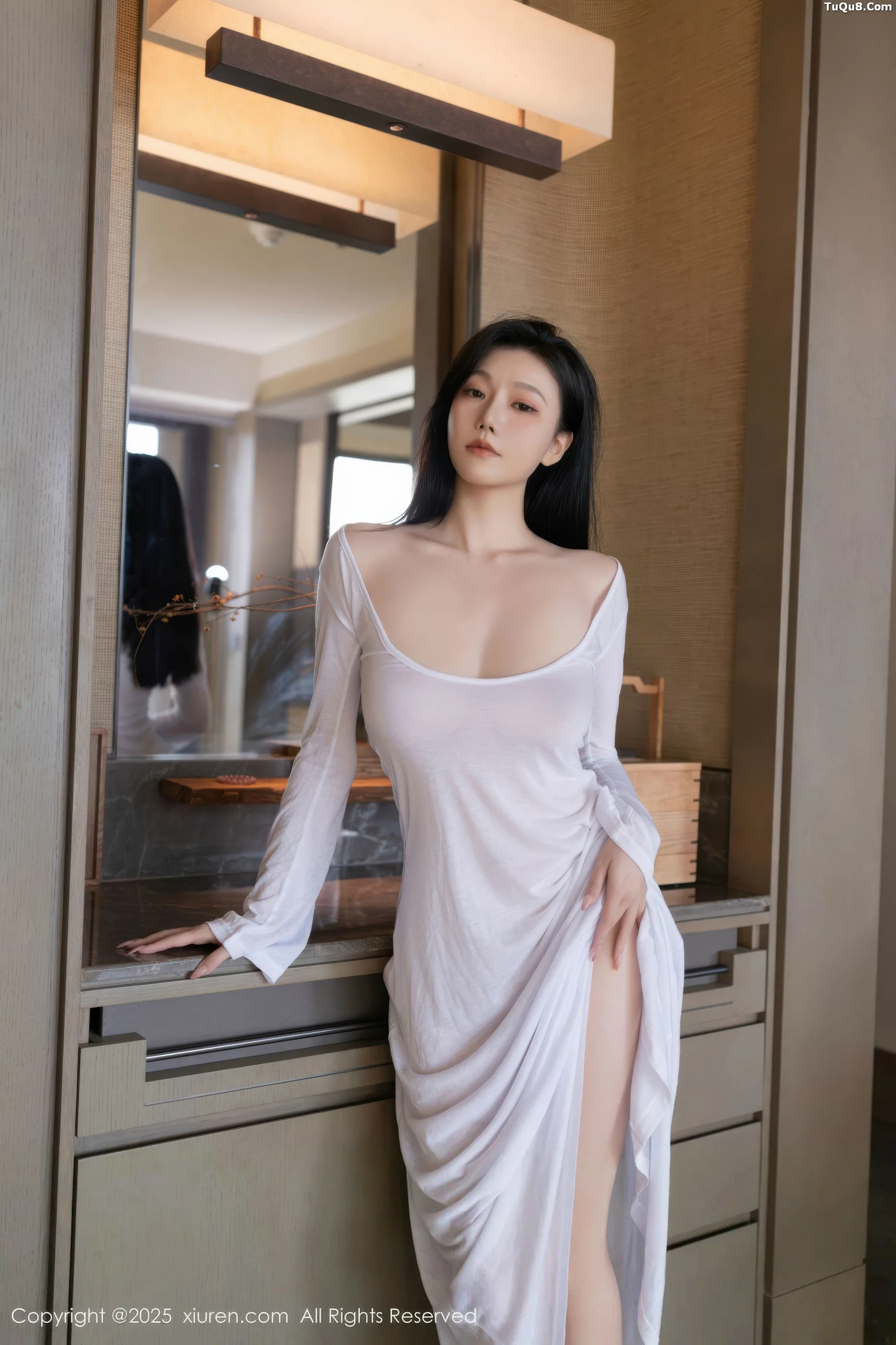 [[XiuRen秀人网]秀人网]No.10747_模特安然anran性感白色连衣长裙配超薄肉色秀曼妙身姿诱惑写真80P