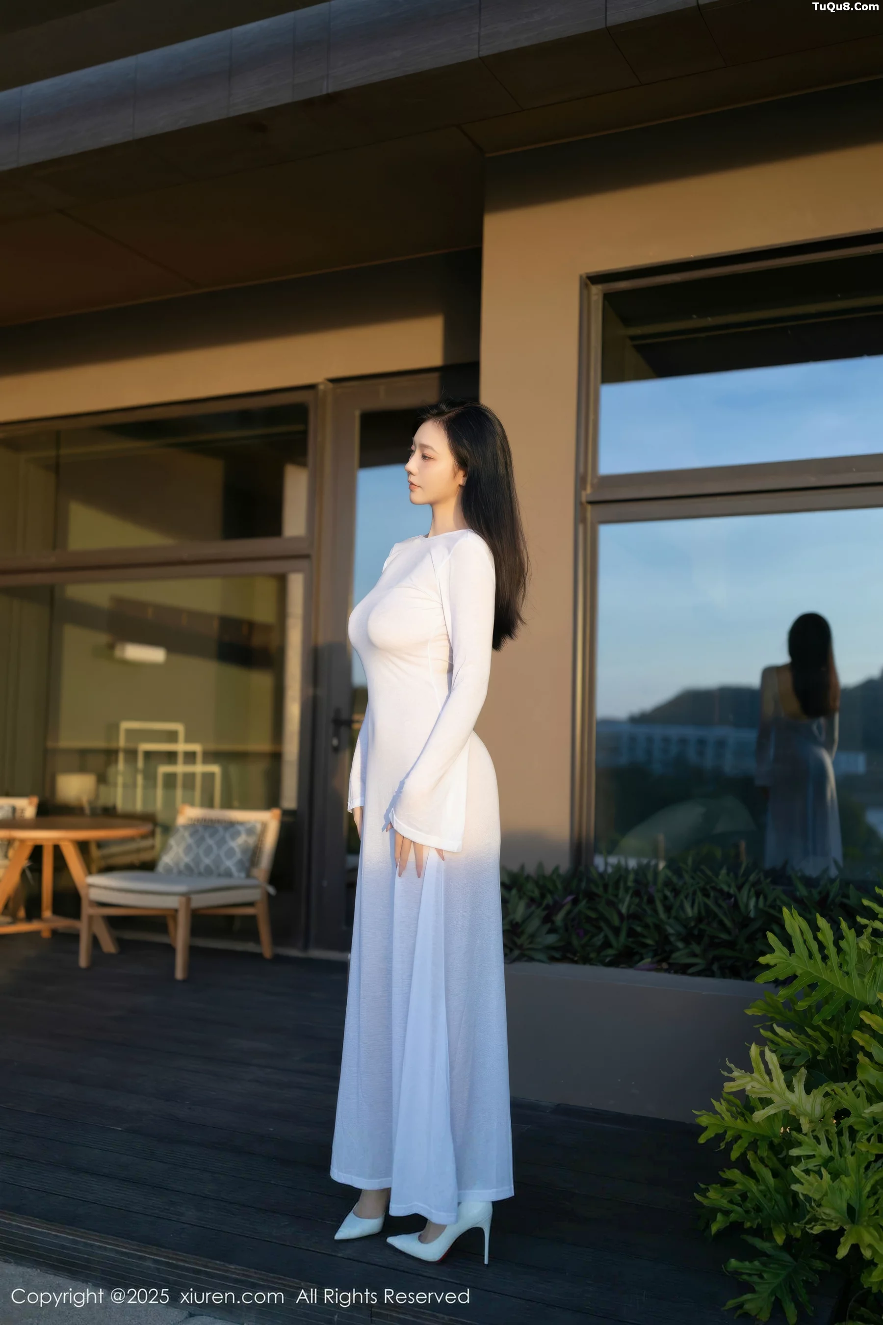 [[XiuRen秀人网]秀人网]No.10747_模特安然anran性感白色连衣长裙配超薄肉色秀曼妙身姿诱惑写真80P