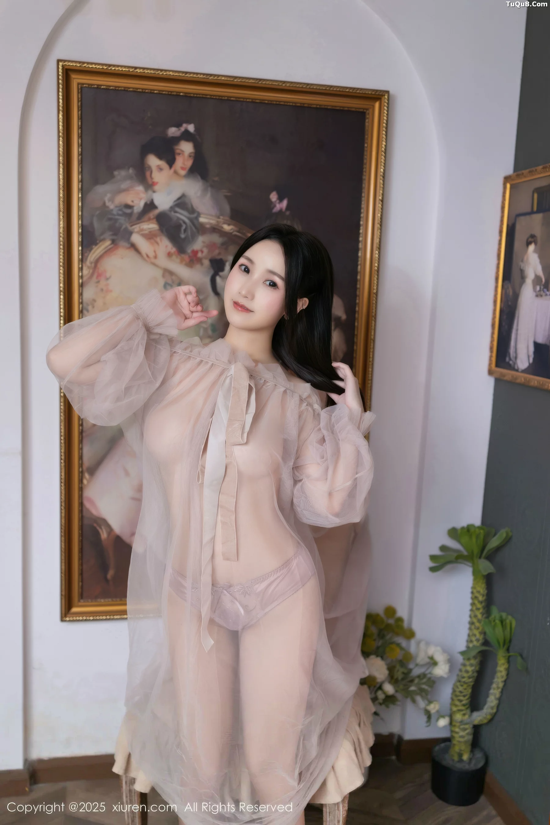 [[XiuRen秀人网]秀人网]No.10752_模特杏子Yada性感轻透粉色薄纱露紫色内衣秀曼妙身姿诱惑写真68P