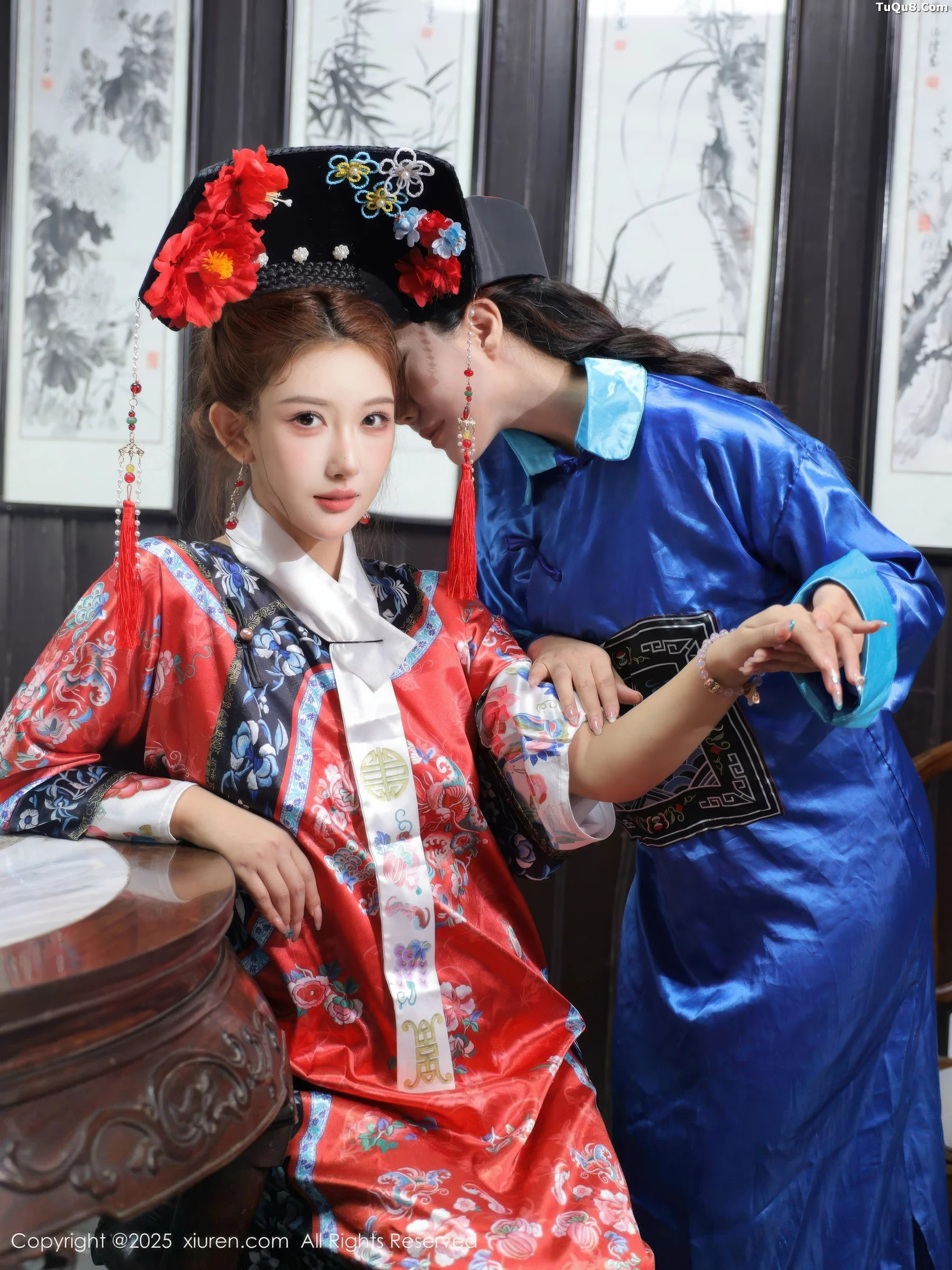 [[XiuRen秀人网]秀人网]No.10762_模特金允希Yuki性感姐妹花古装Cos旗袍秀丰腴身姿撩人诱惑写真65P