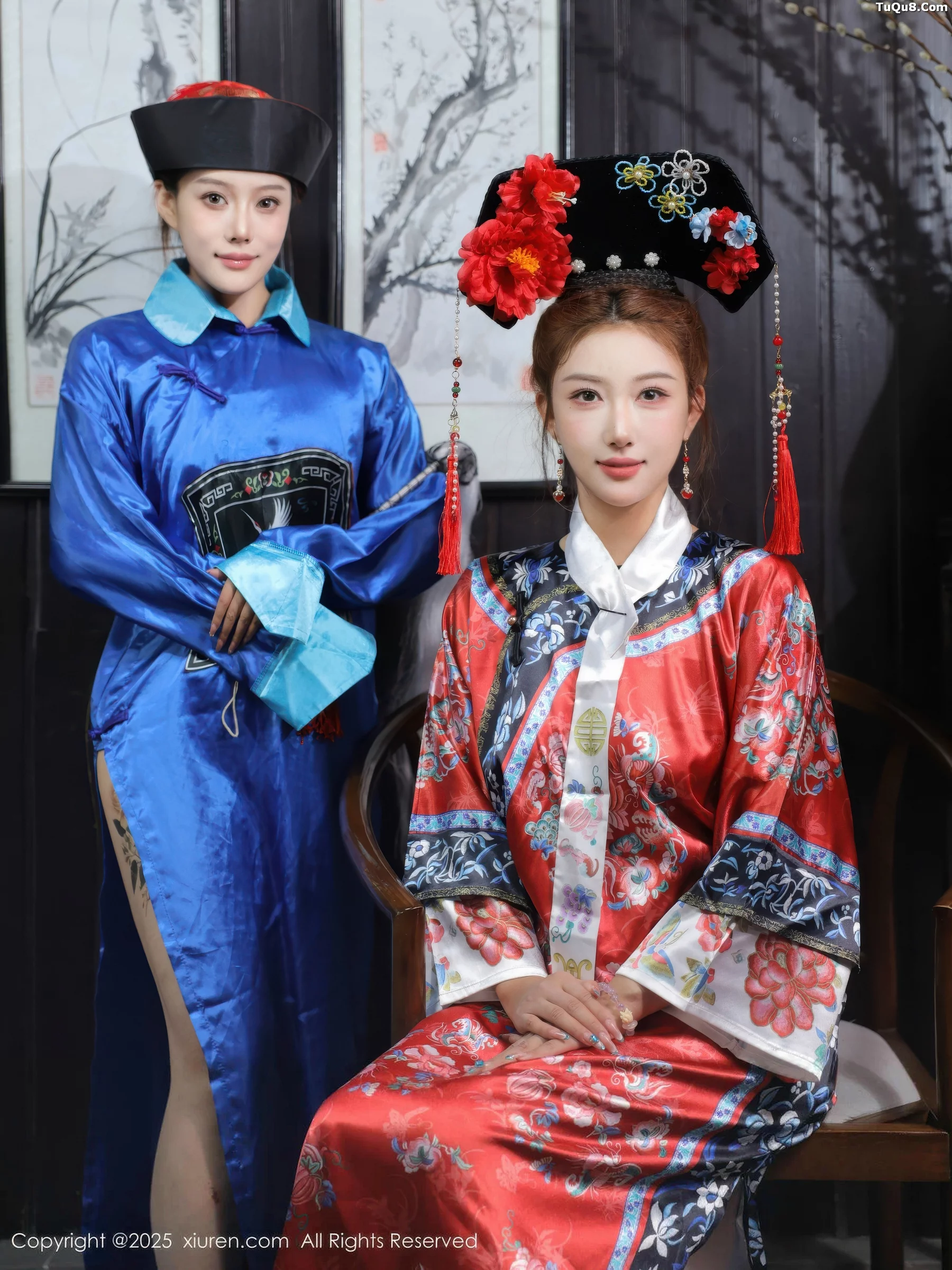 [[XiuRen秀人网]秀人网]No.10762_模特金允希Yuki性感姐妹花古装Cos旗袍秀丰腴身姿撩人诱惑写真65P