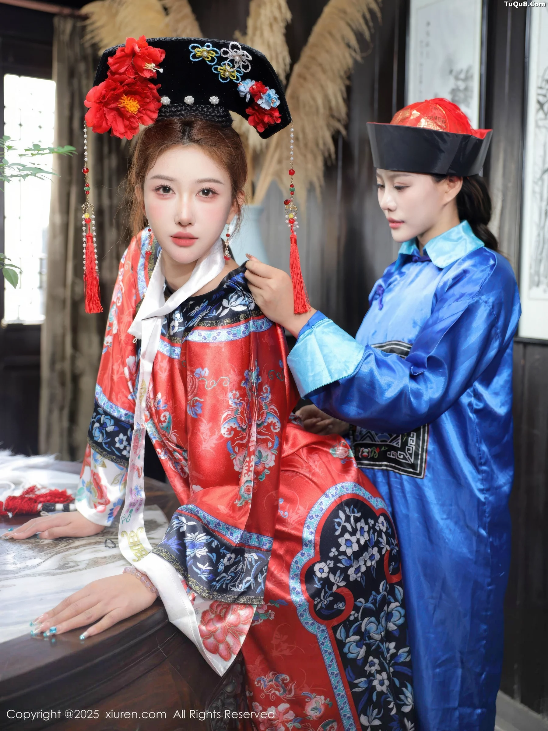 [[XiuRen秀人网]秀人网]No.10762_模特金允希Yuki性感姐妹花古装Cos旗袍秀丰腴身姿撩人诱惑写真65P