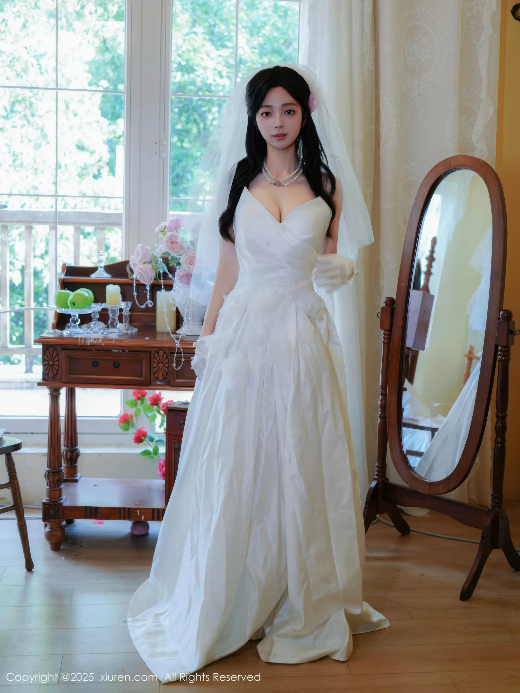 [[XiuRen秀人网]秀人网]No.10769_新人模特朱朱molly性感白色婚纱配白色丝袜秀凹凸身材诱惑写真54P