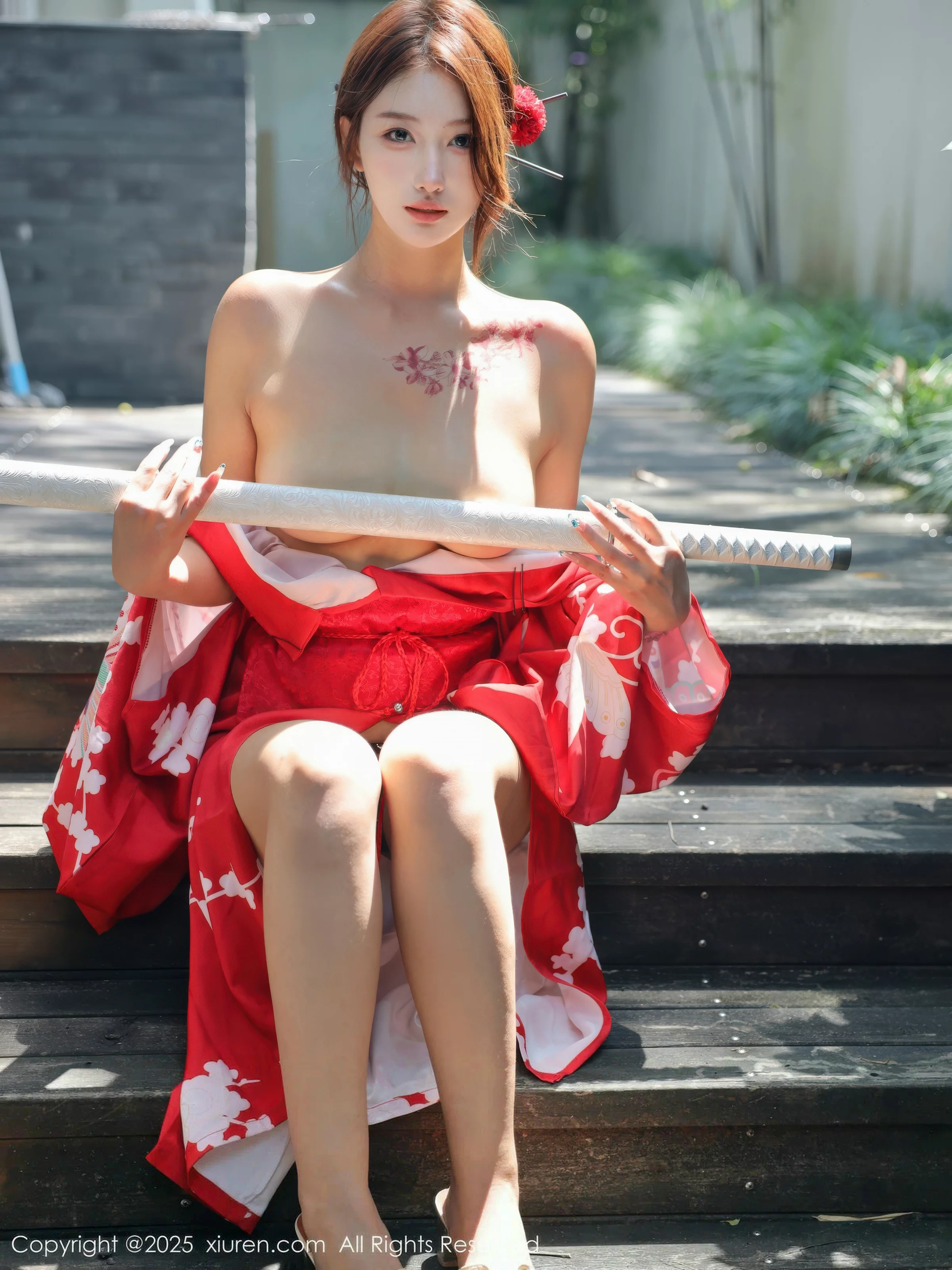 [[XiuRen秀人网]秀人网]No.10683_模特金允希Yuki户外性感红色和服半脱秀完美身材惹火诱惑写真80P