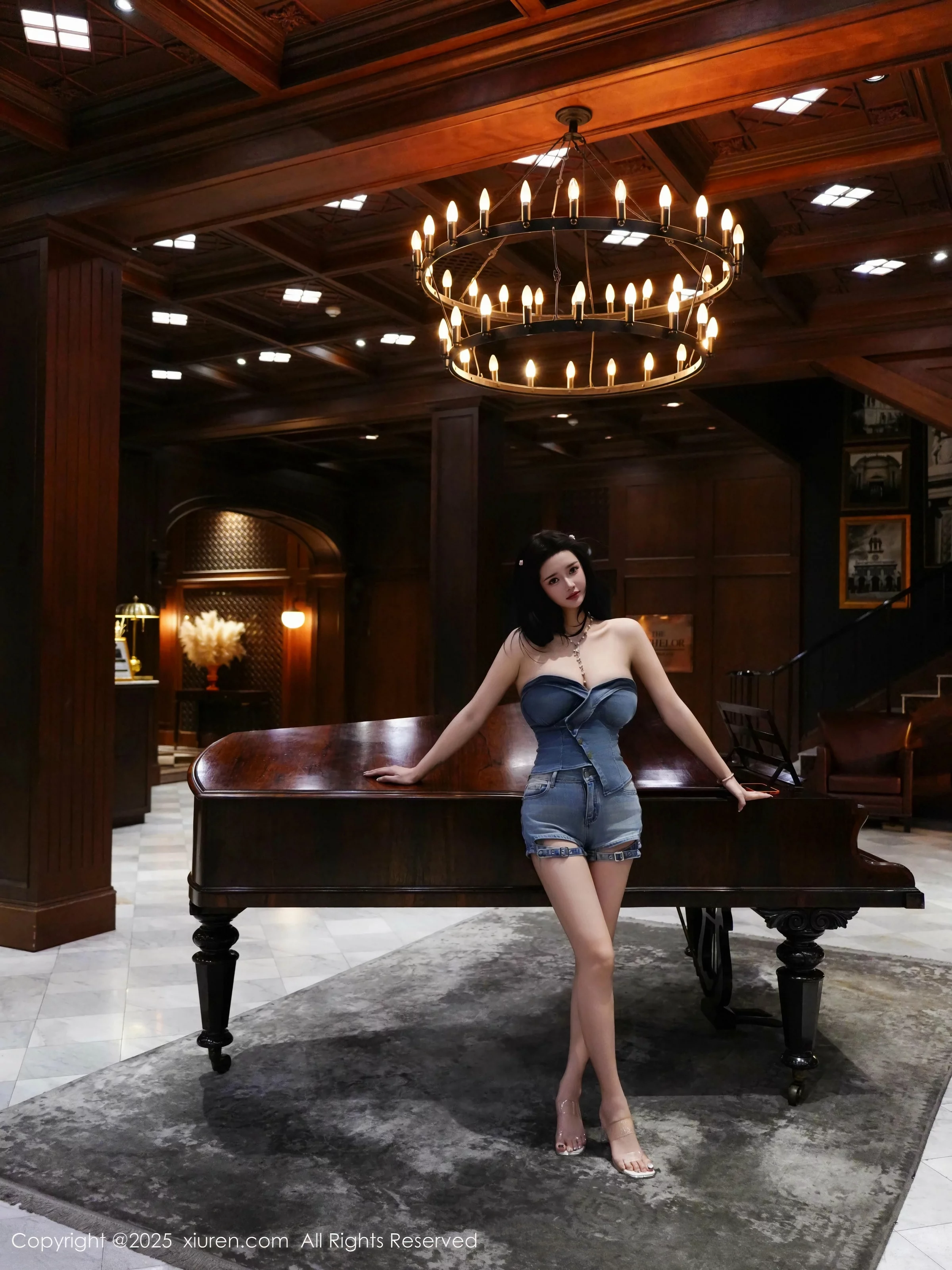 [[XiuRen秀人网]秀人网]No.10685_新人模特特蕾莎性感蓝色牛仔短裤服饰秀凹凸身材完美诱惑写真69P