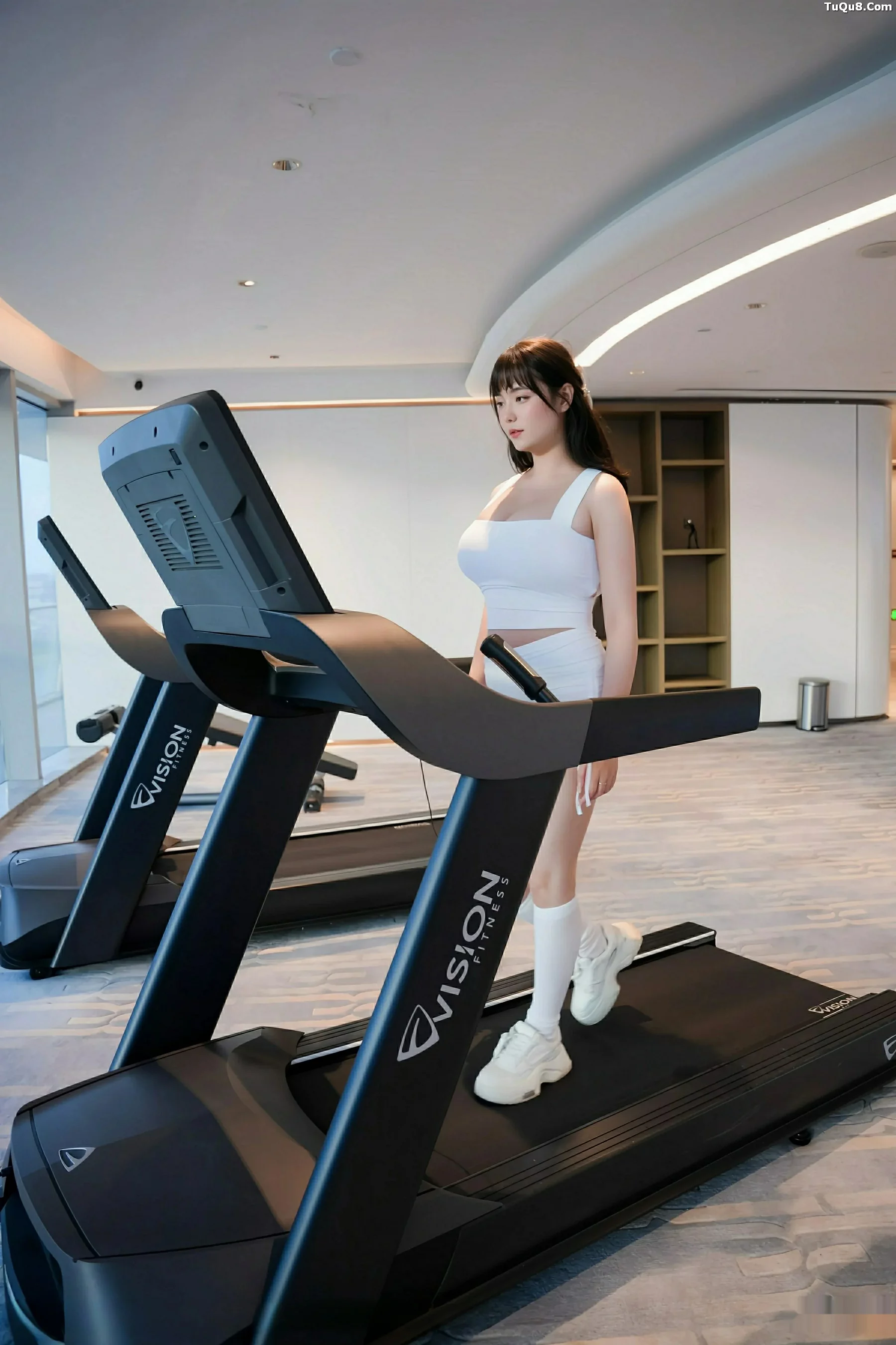 [[XiuRen秀人网]秀人网]No.10808_模特软情健身房场景性感白色运动服配白丝袜秀曼妙身姿诱惑写真81P