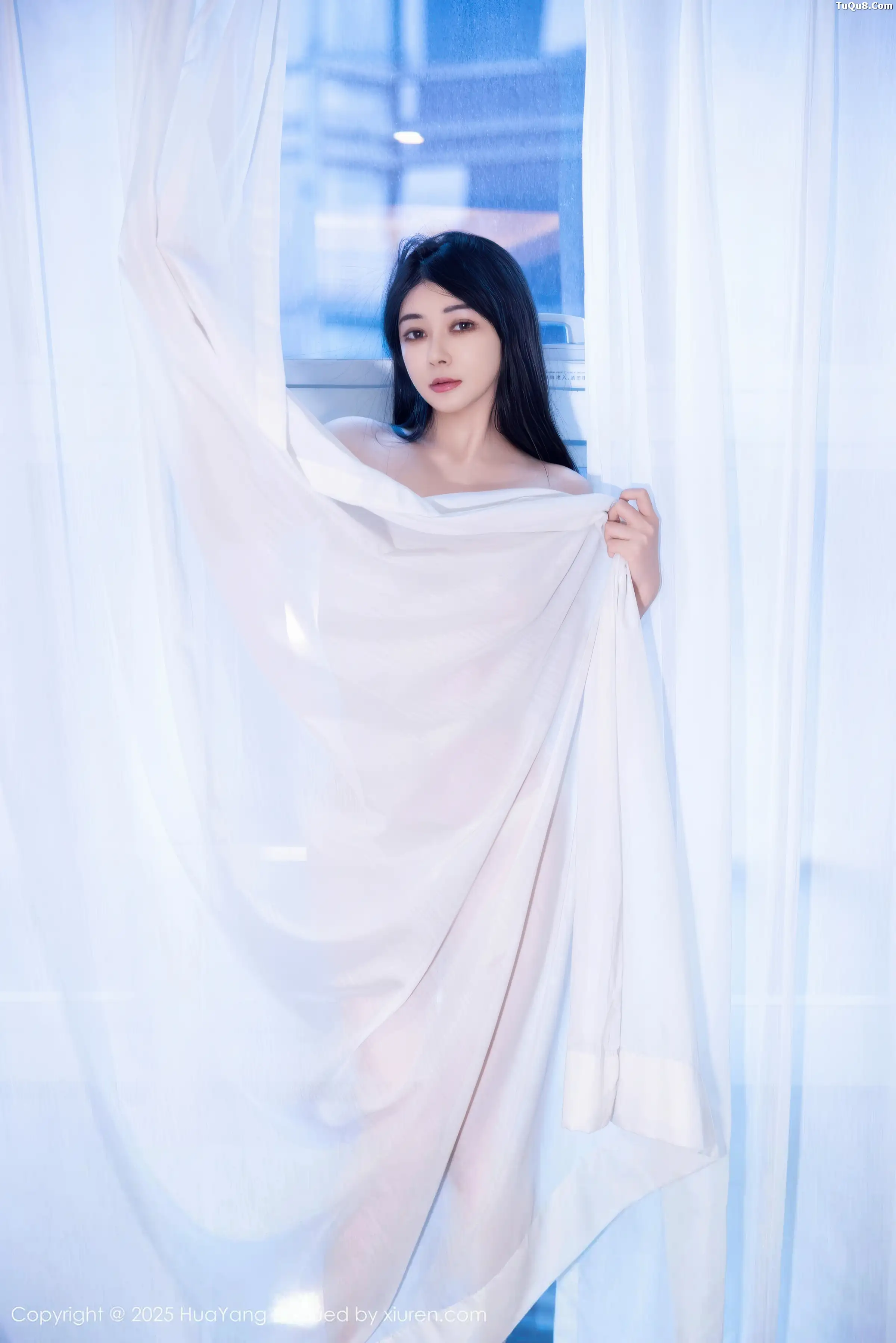 [HuaYang花漾]Vol.653_模特凯竹法师～性感白色连衣裙配超薄肉丝秀丰腴身材诱惑写真51P