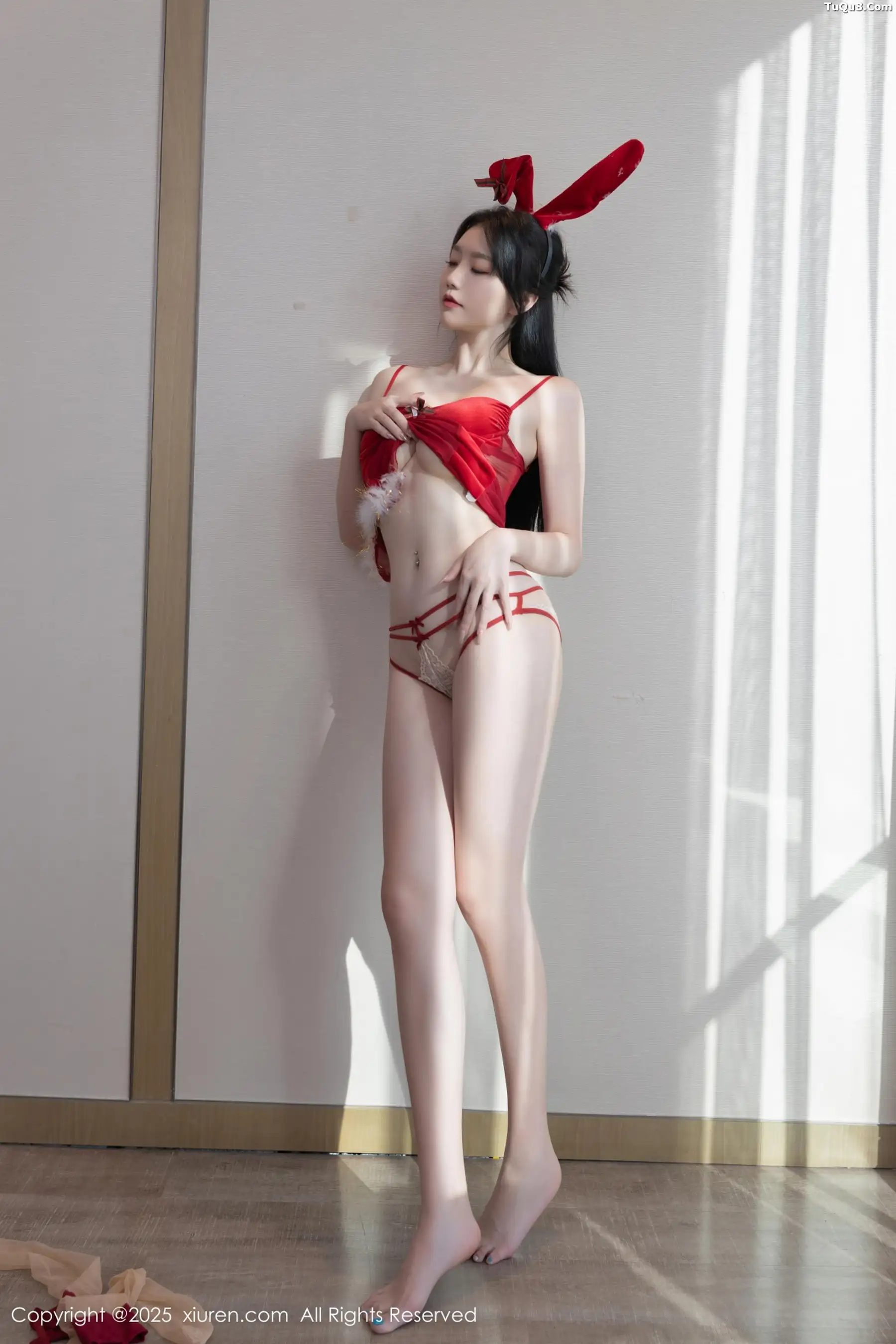 [[XiuRen秀人网]秀人网]No.11143_模特安然anran性感红色情趣服饰配超薄肉丝秀曼妙身姿诱惑写真76P