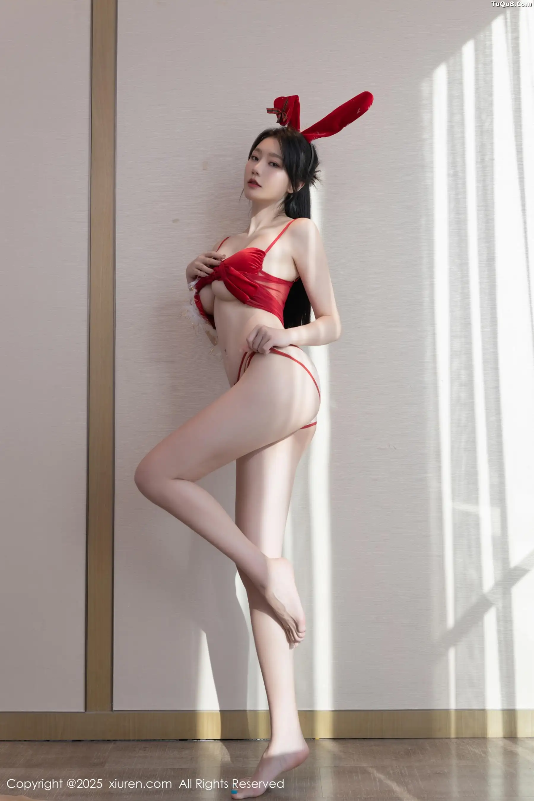 [[XiuRen秀人网]秀人网]No.11143_模特安然anran性感红色情趣服饰配超薄肉丝秀曼妙身姿诱惑写真76P