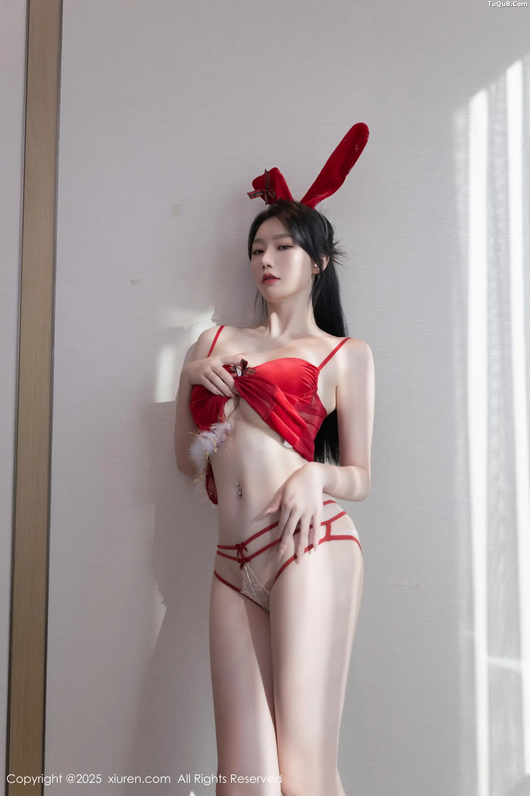 [[XiuRen秀人网]秀人网]No.11143_模特安然anran性感红色情趣服饰配超薄肉丝秀曼妙身姿诱惑写真76P